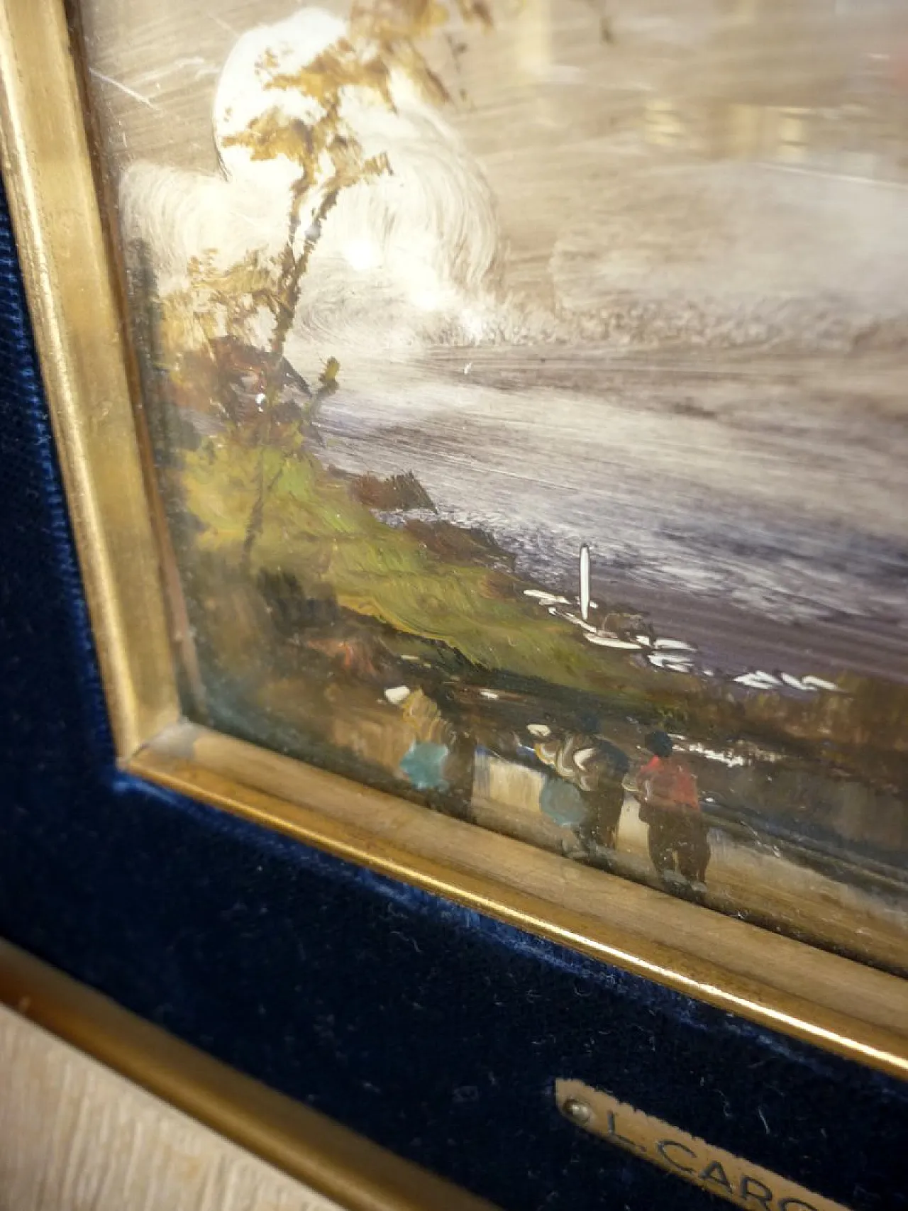 Pair of landscapes in oil by Lucio Cargnel, 1940s 10