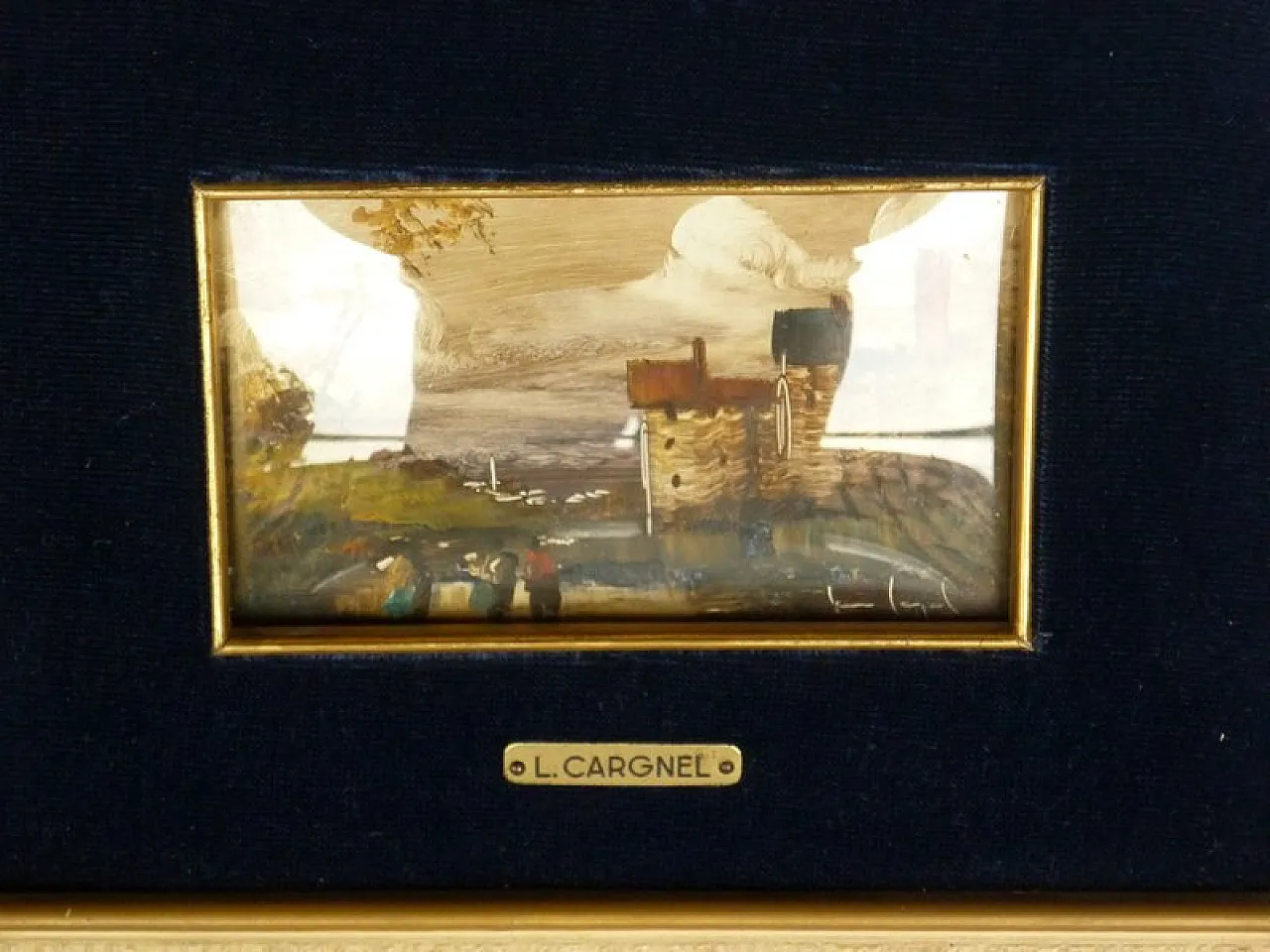 Pair of landscapes in oil by Lucio Cargnel, 1940s 11