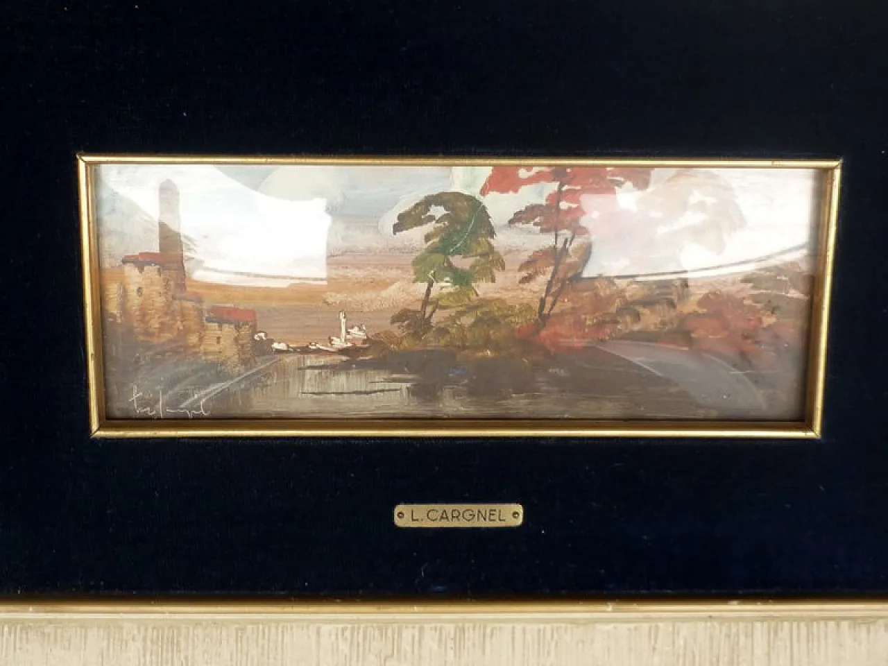 Pair of landscapes in oil by Lucio Cargnel, 1940s 16