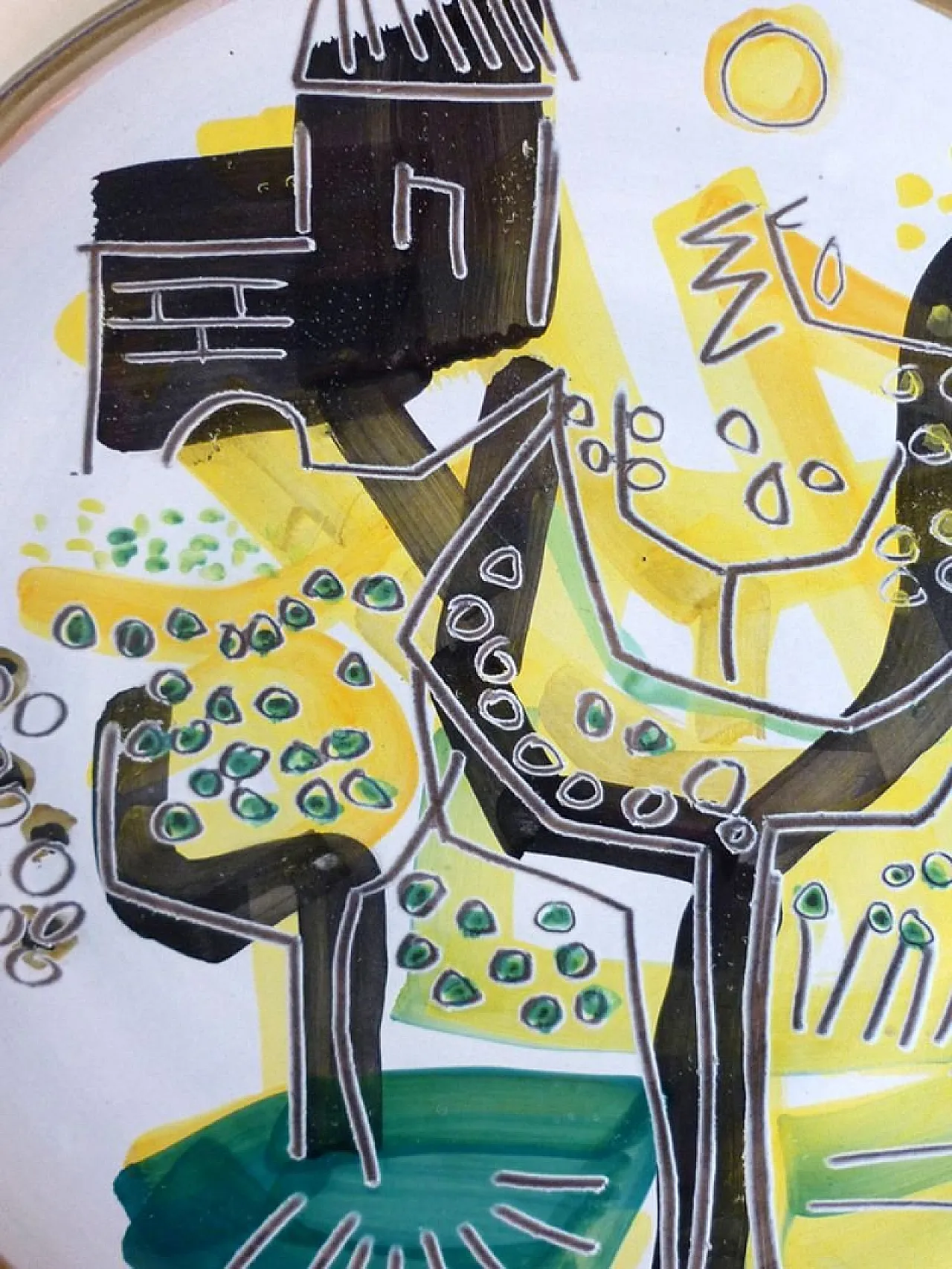 Piatto in ceramica di Manlio Bacosi per Spirale Arte, anni '70 3