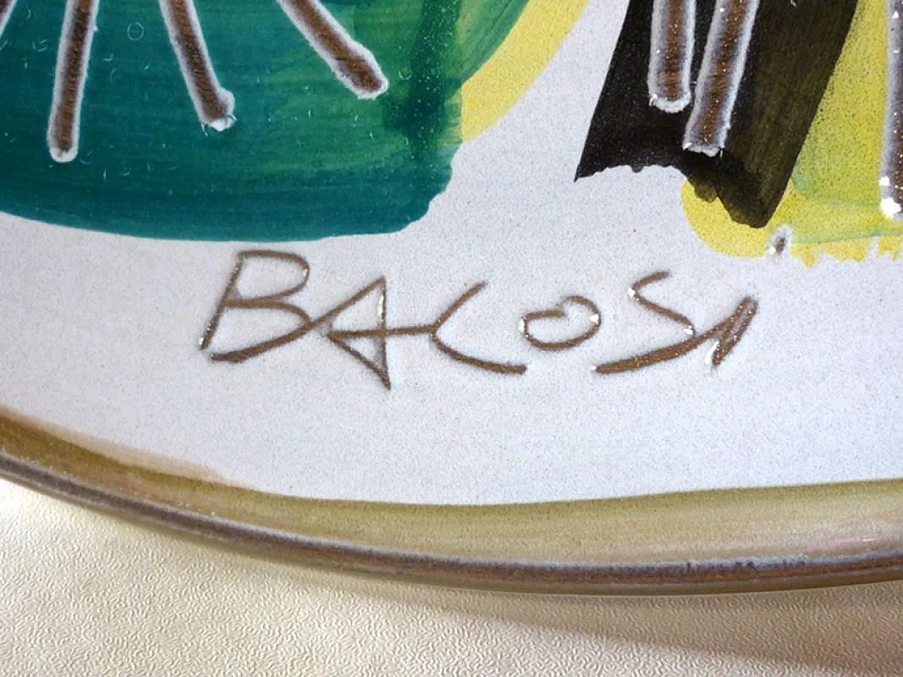 Piatto in ceramica di Manlio Bacosi per Spirale Arte, anni '70 5