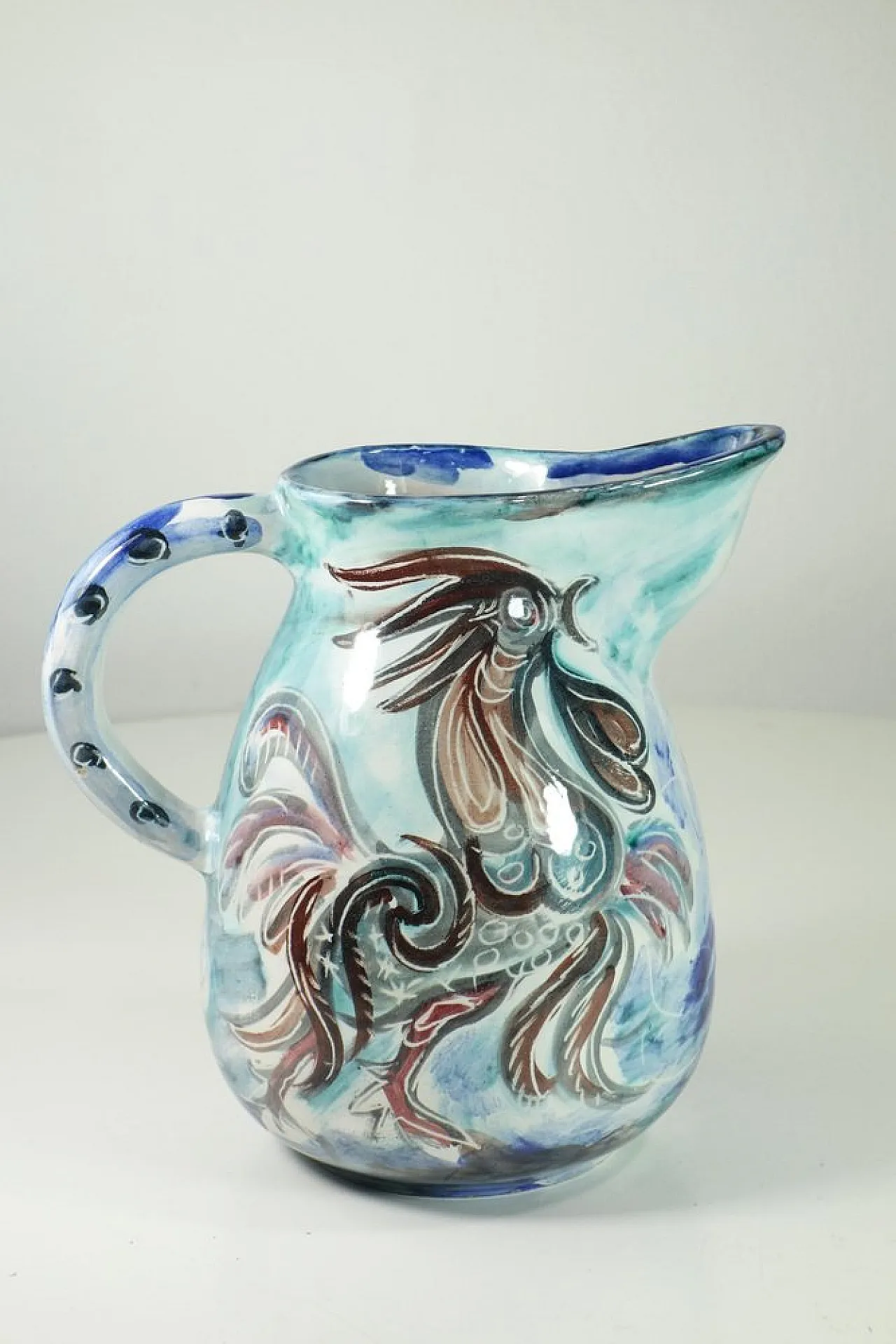 Pottery pitcher by Leandro Sciutto for Pozzo Garitta, 1940s 1