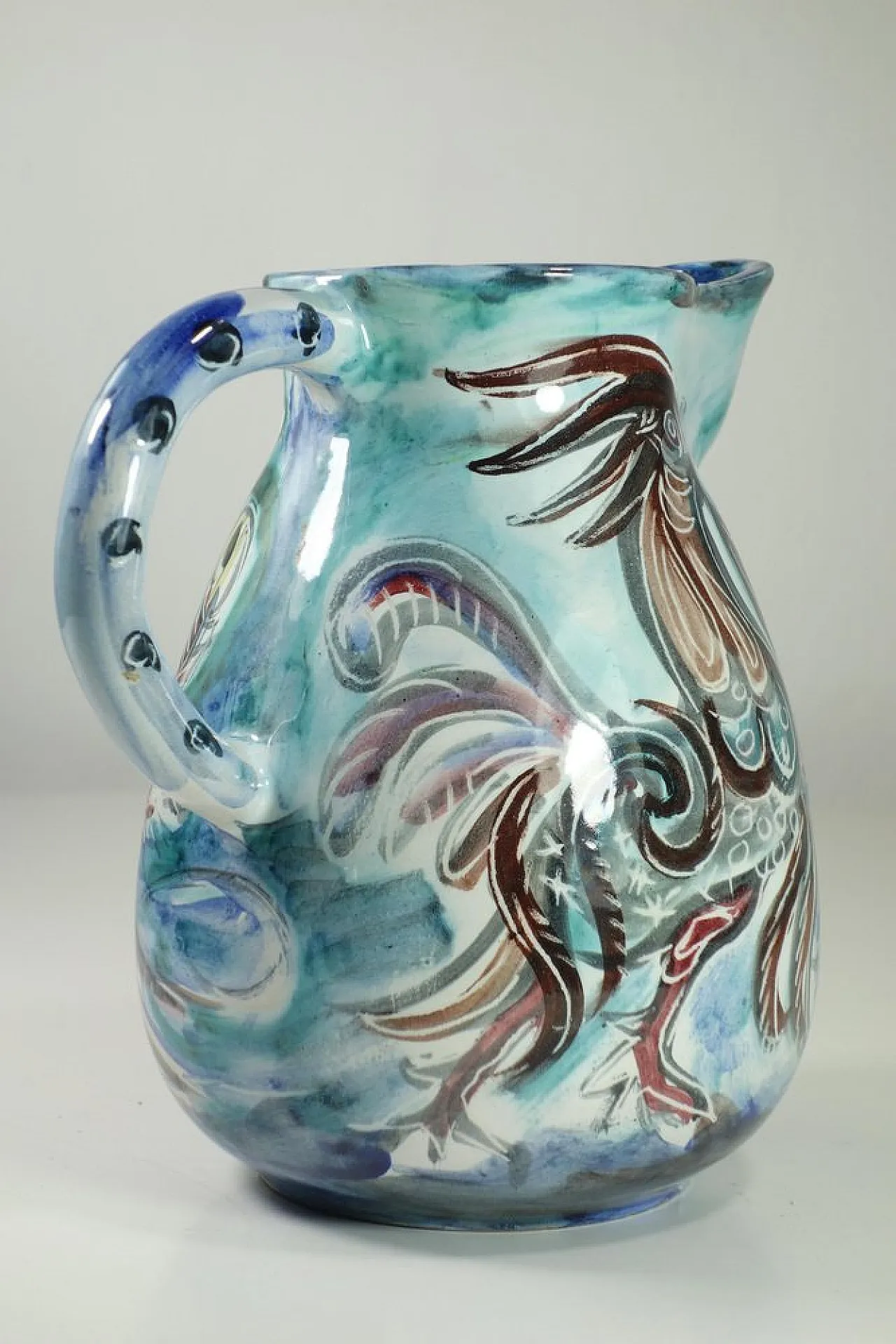 Pottery pitcher by Leandro Sciutto for Pozzo Garitta, 1940s 3