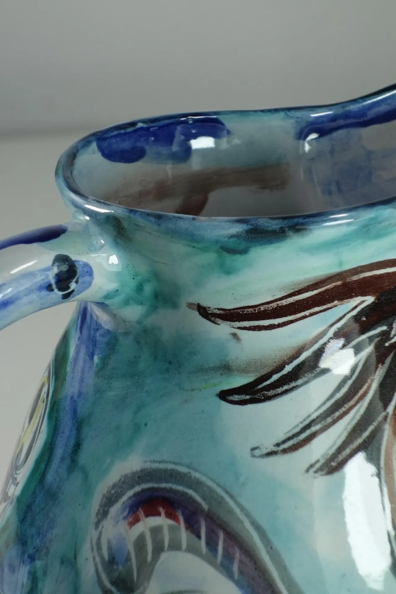 Pottery pitcher by Leandro Sciutto for Pozzo Garitta, 1940s 6