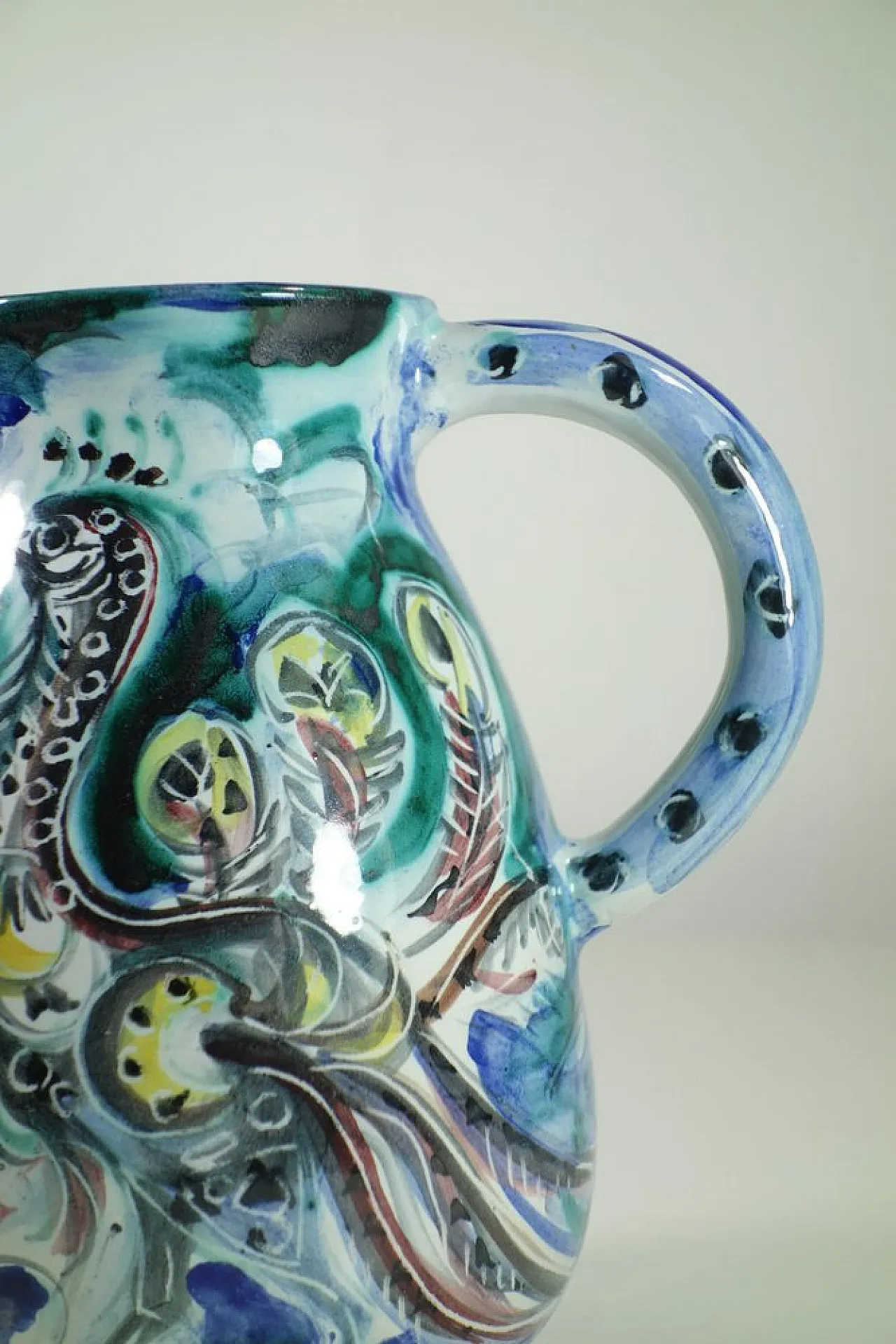 Pottery pitcher by Leandro Sciutto for Pozzo Garitta, 1940s 9