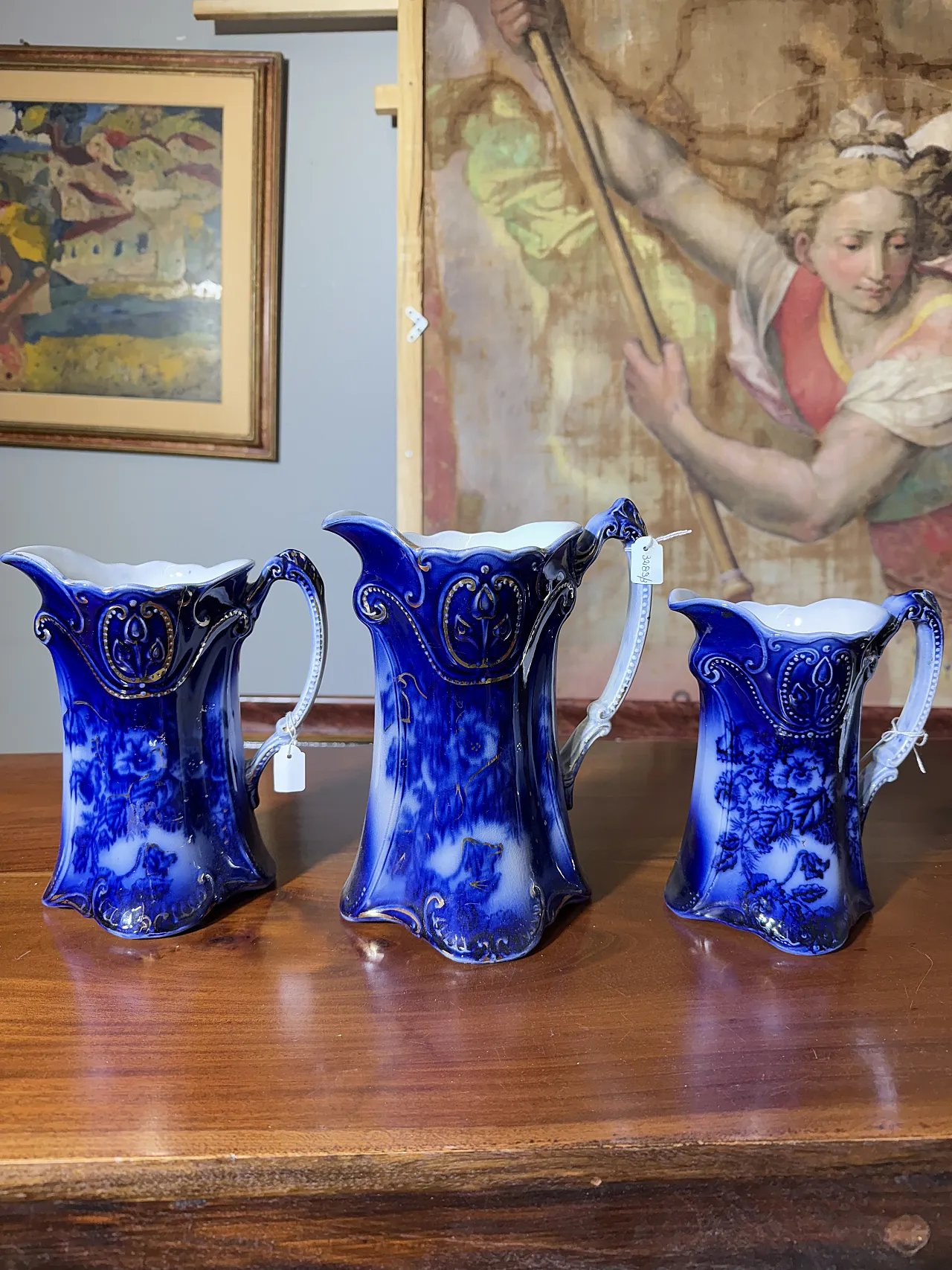 Tre brocche caraffe inglesi PANSY PATTERN BY BROWN & STEVENTON ENGLAND 1