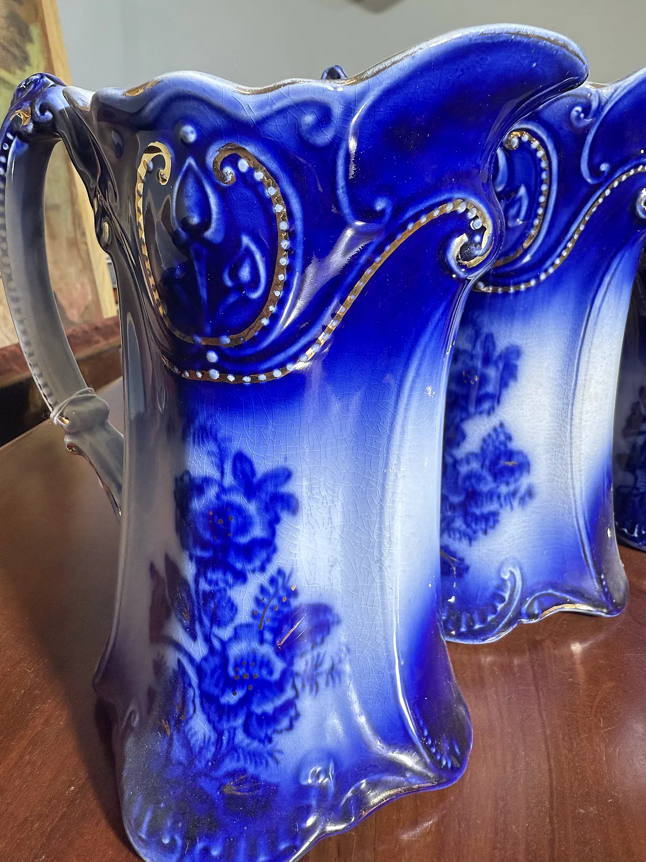 Tre brocche caraffe inglesi PANSY PATTERN BY BROWN & STEVENTON ENGLAND 5