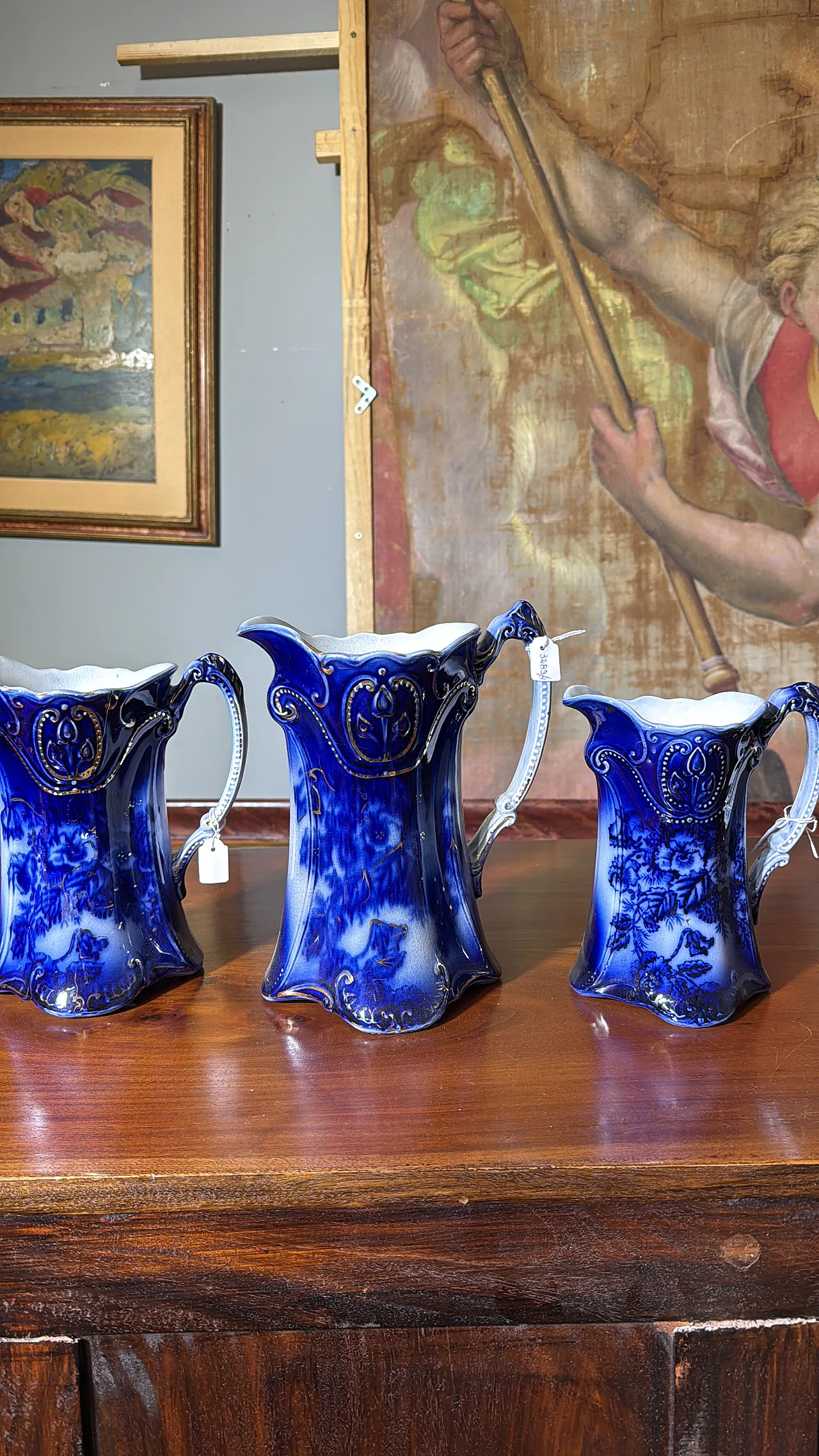 Tre brocche caraffe inglesi PANSY PATTERN BY BROWN & STEVENTON ENGLAND 11