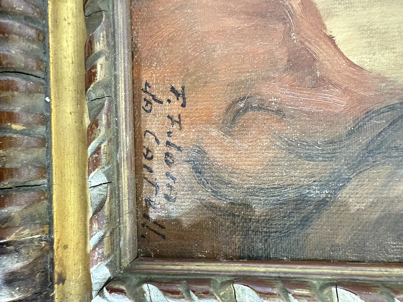 Oil painting depicting Jesus by Francesco Filosa, 1960 4