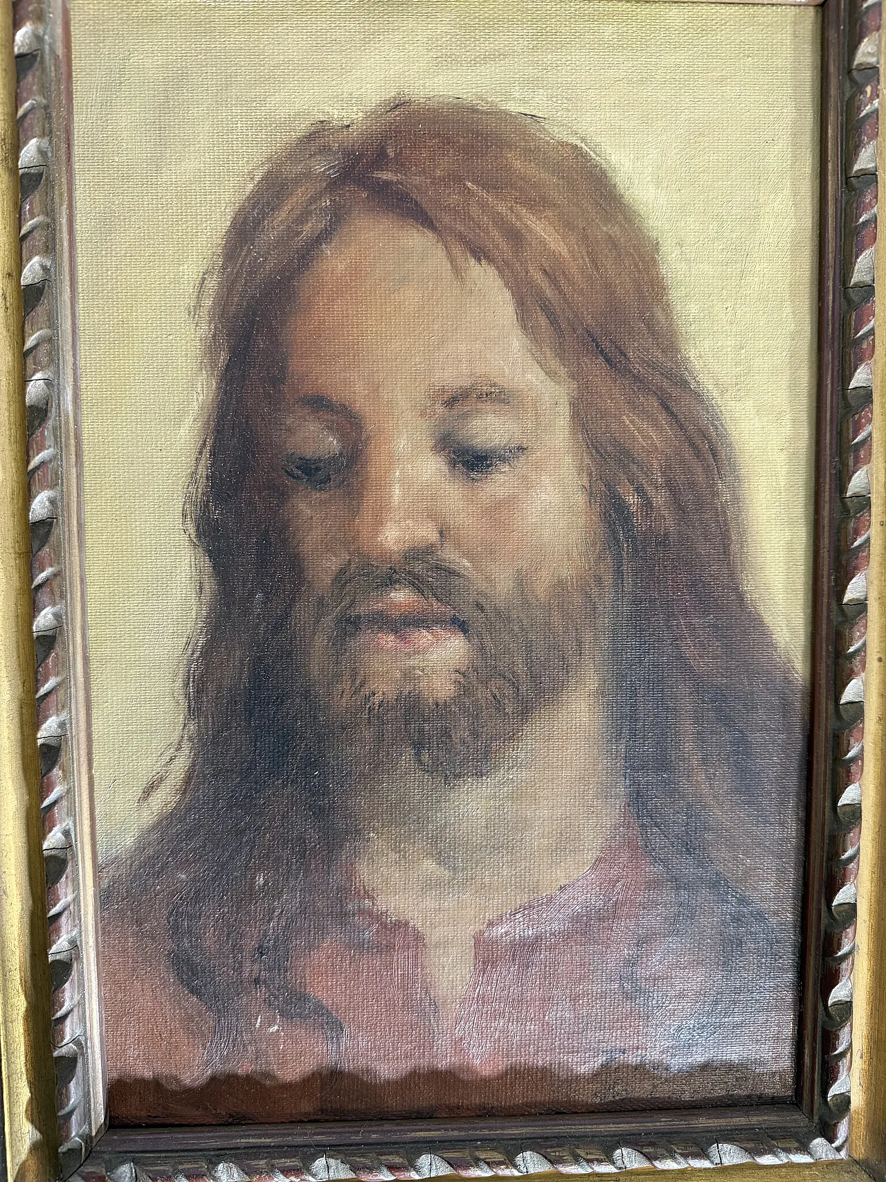 Oil painting depicting Jesus by Francesco Filosa, 1960 5