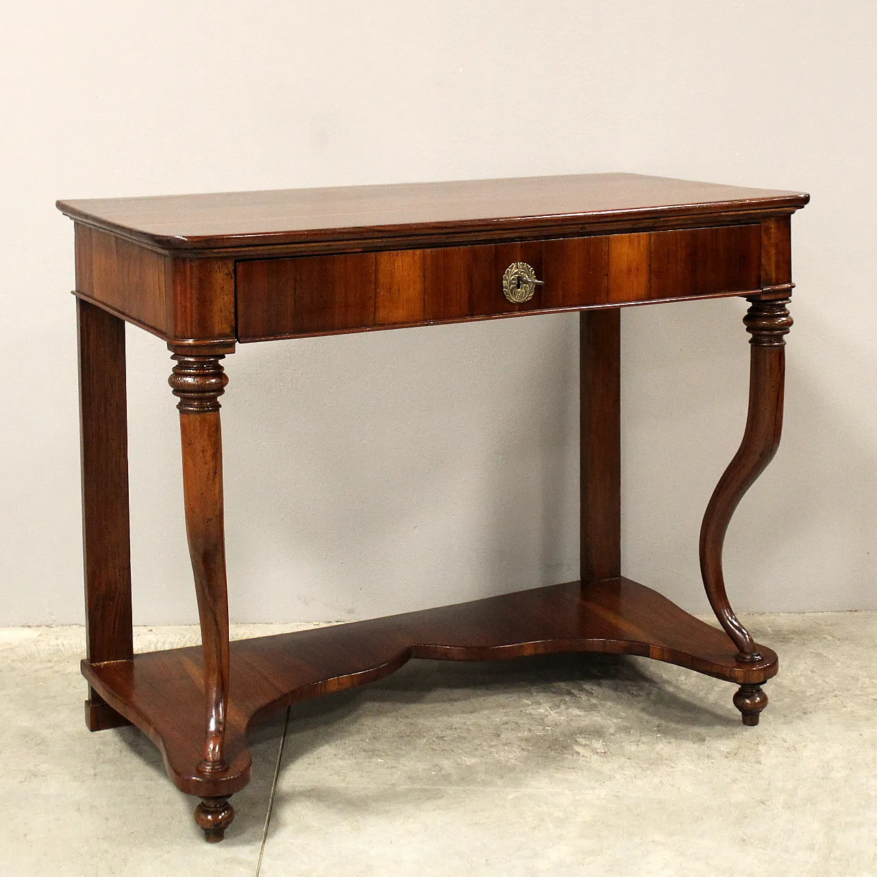 Console Carlo X in noce Italia, '800 1