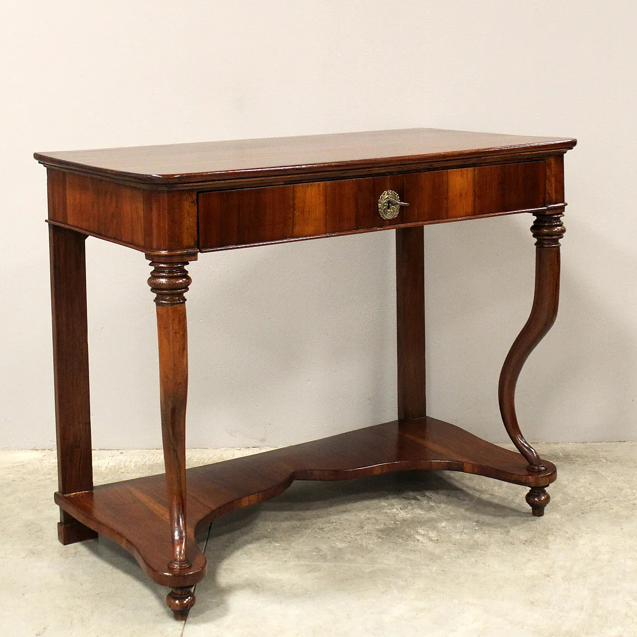 Console Carlo X in noce Italia, '800 2