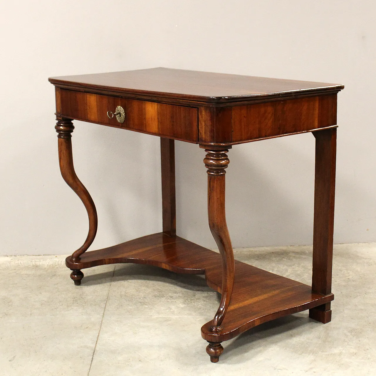 Console Carlo X in noce Italia, '800 3