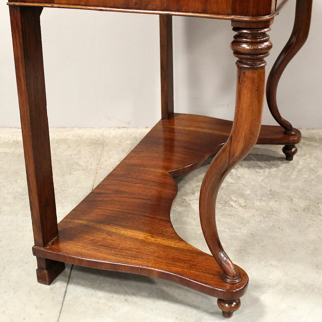 Console Carlo X in noce Italia, '800 8