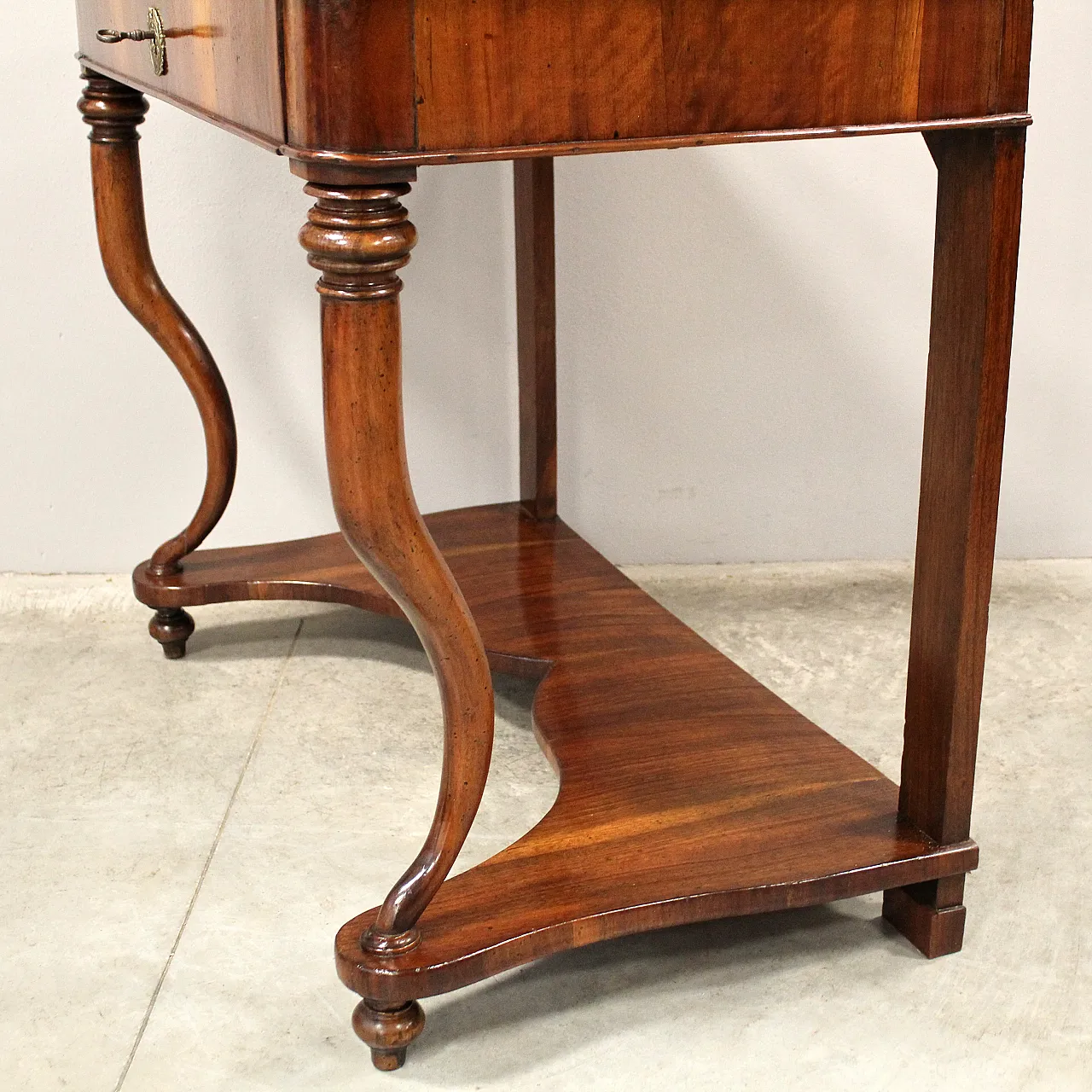 Console Carlo X in noce Italia, '800 9