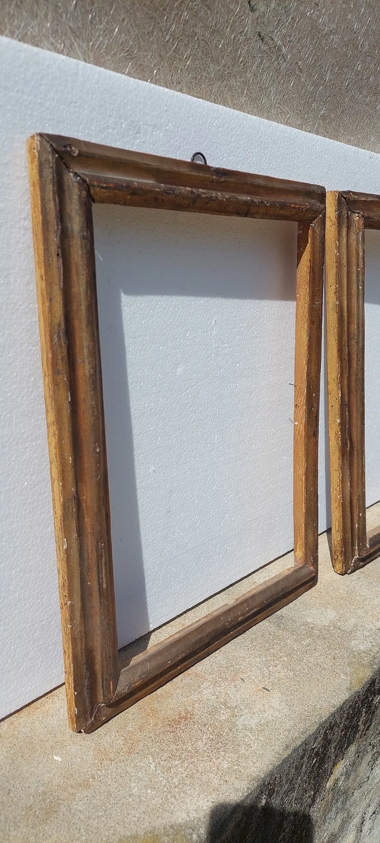 Pair of wooden, silver and mecha frames, 18th century 2