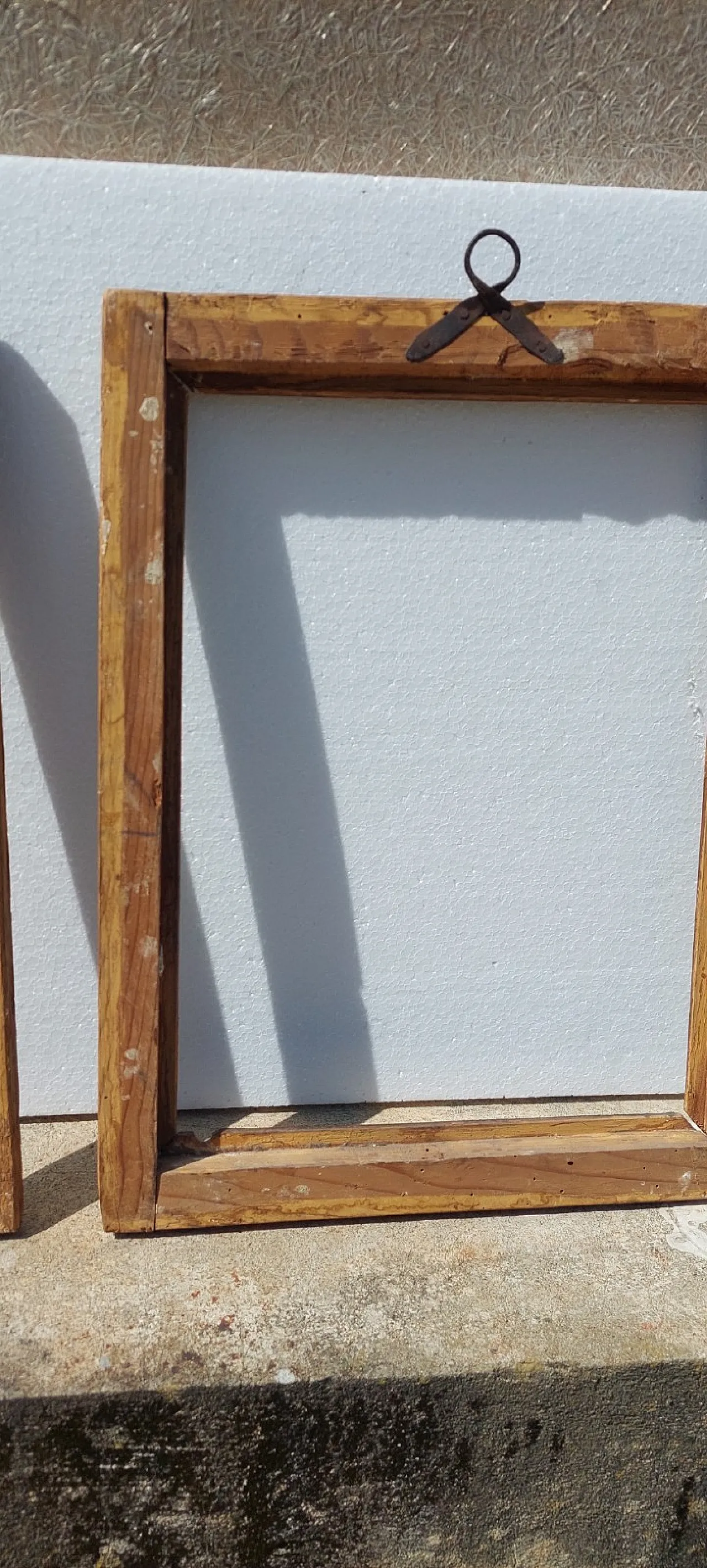 Pair of wooden, silver and mecha frames, 18th century 7