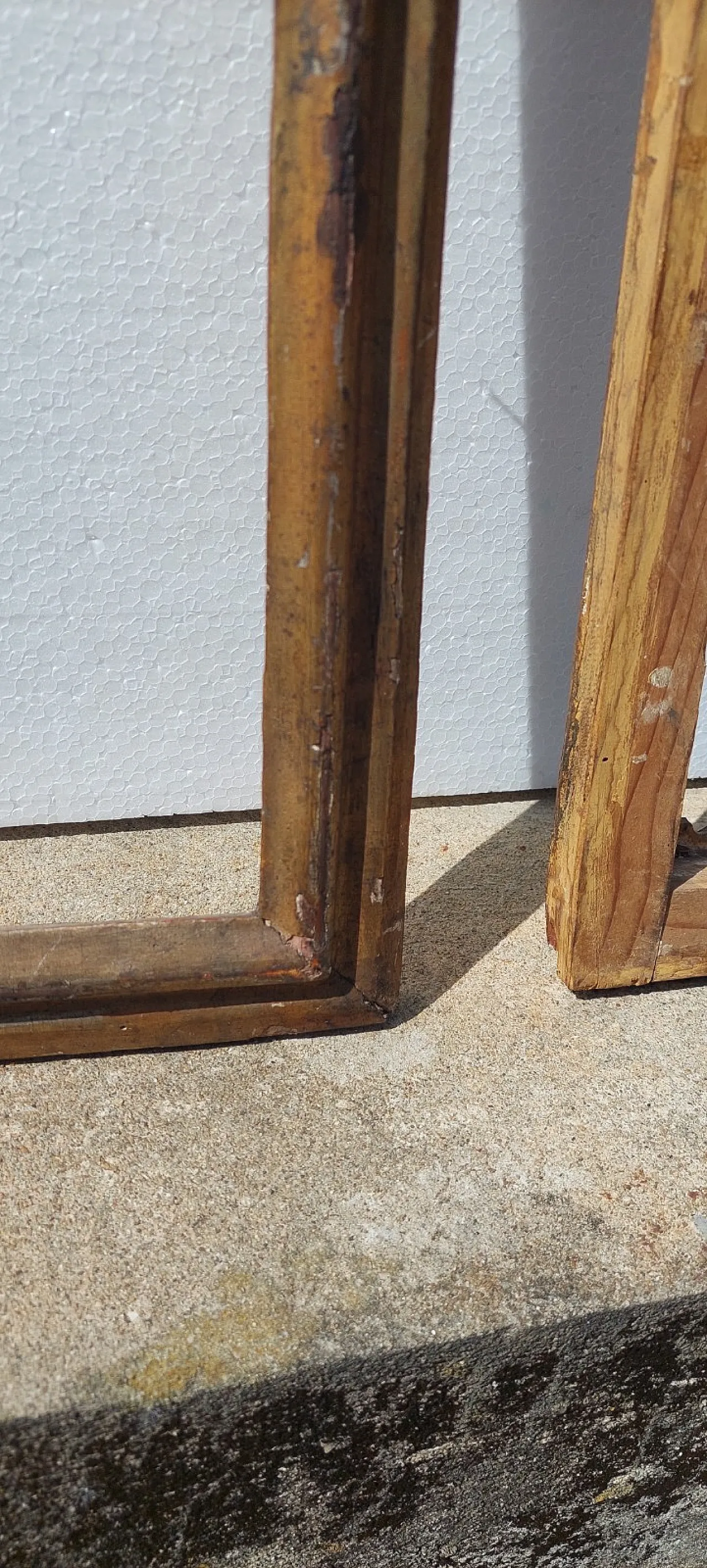 Pair of wooden, silver and mecha frames, 18th century 11