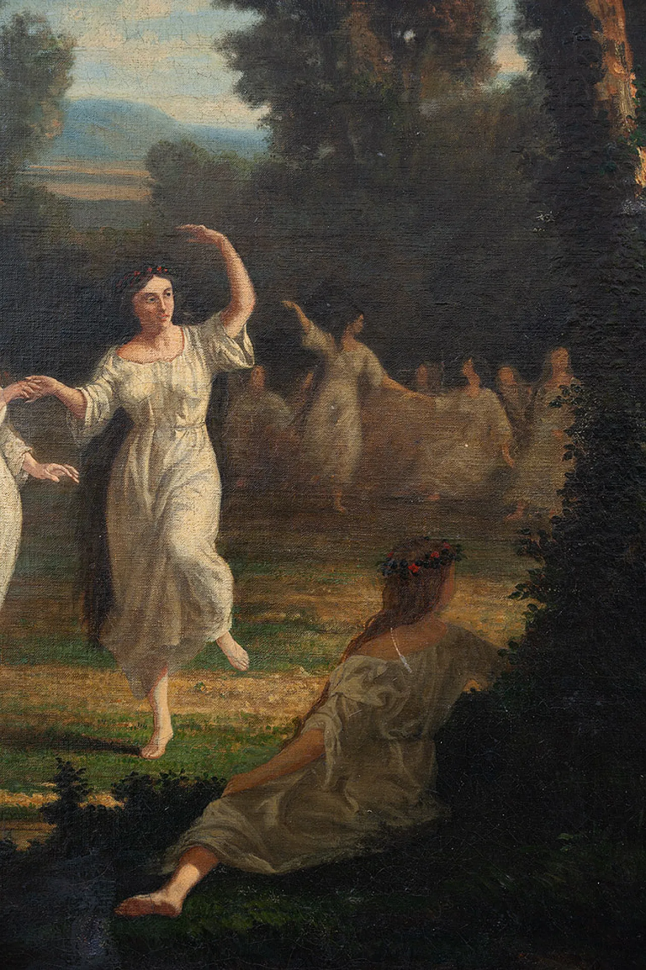 Painting oil on neoclassical canvas signed C. Vergnes, 1866 4