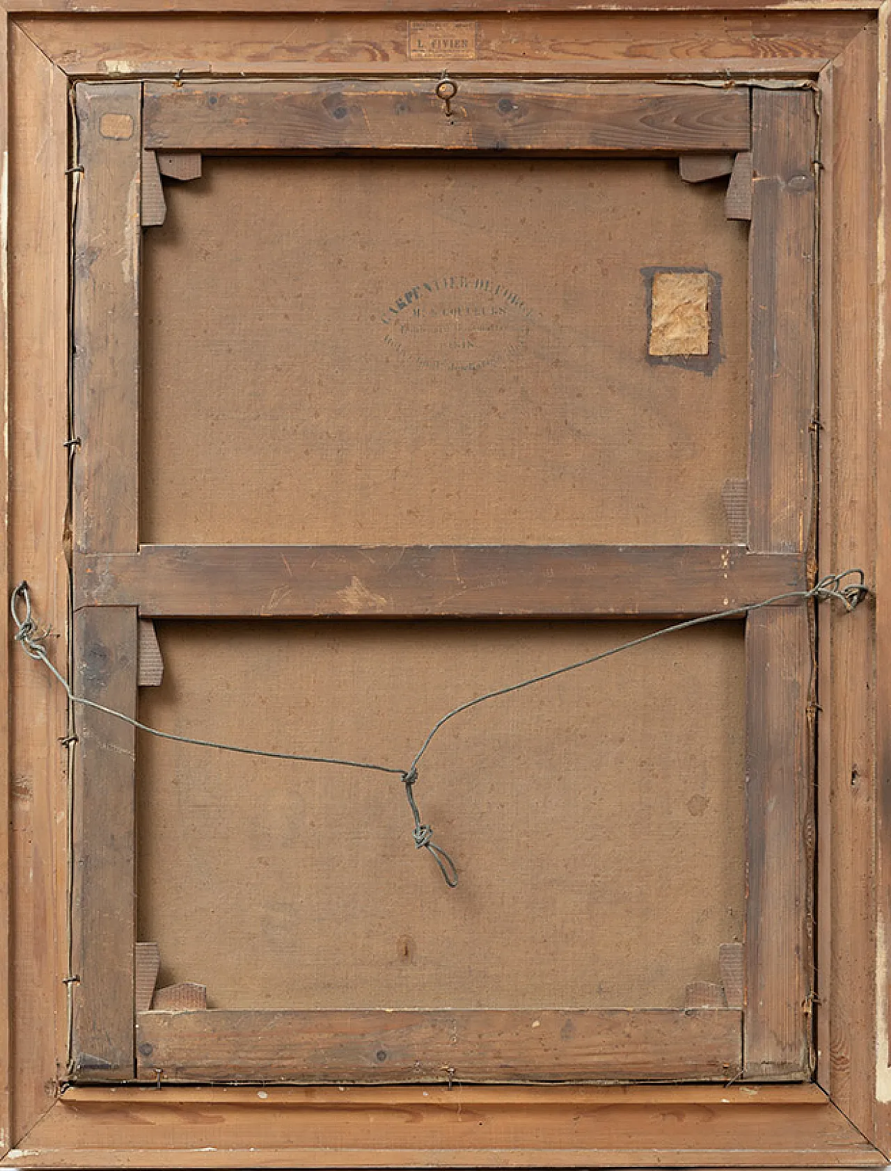 Painting oil on neoclassical canvas signed C. Vergnes, 1866 6