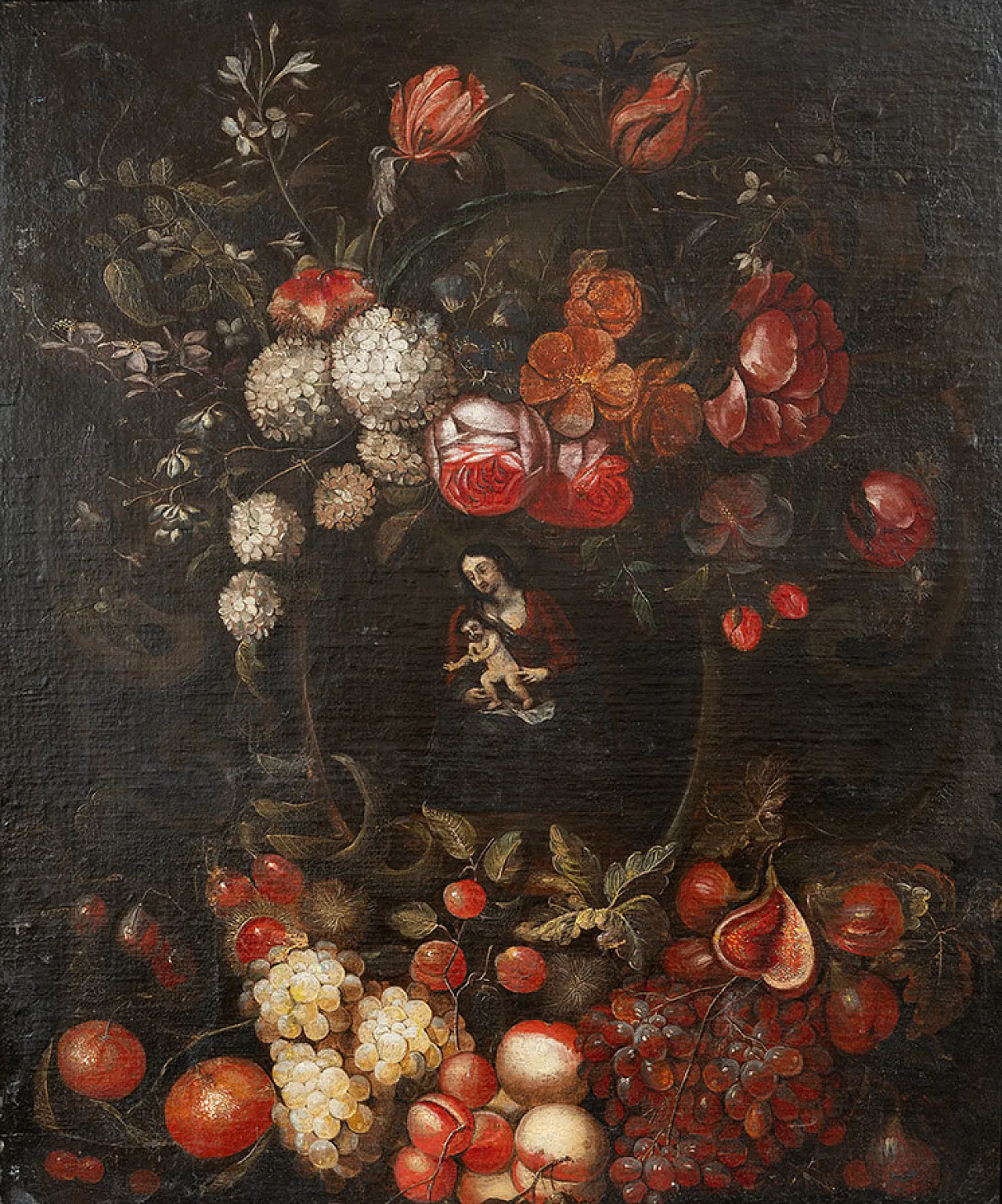 Flemish painting oil on canvas depicting dead nature, 19th century 2