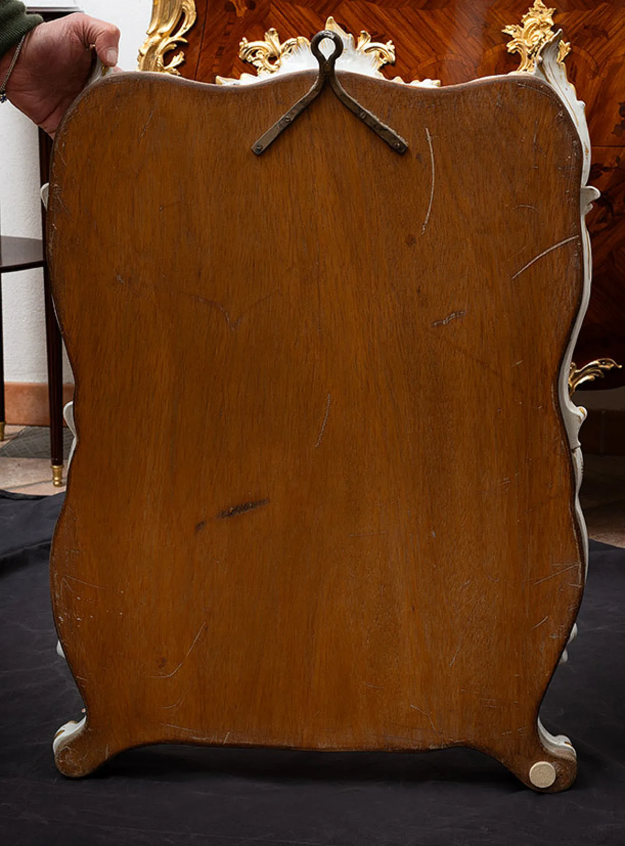 Specchiera in porcellana policroma di Capodimonte, primo '900 7