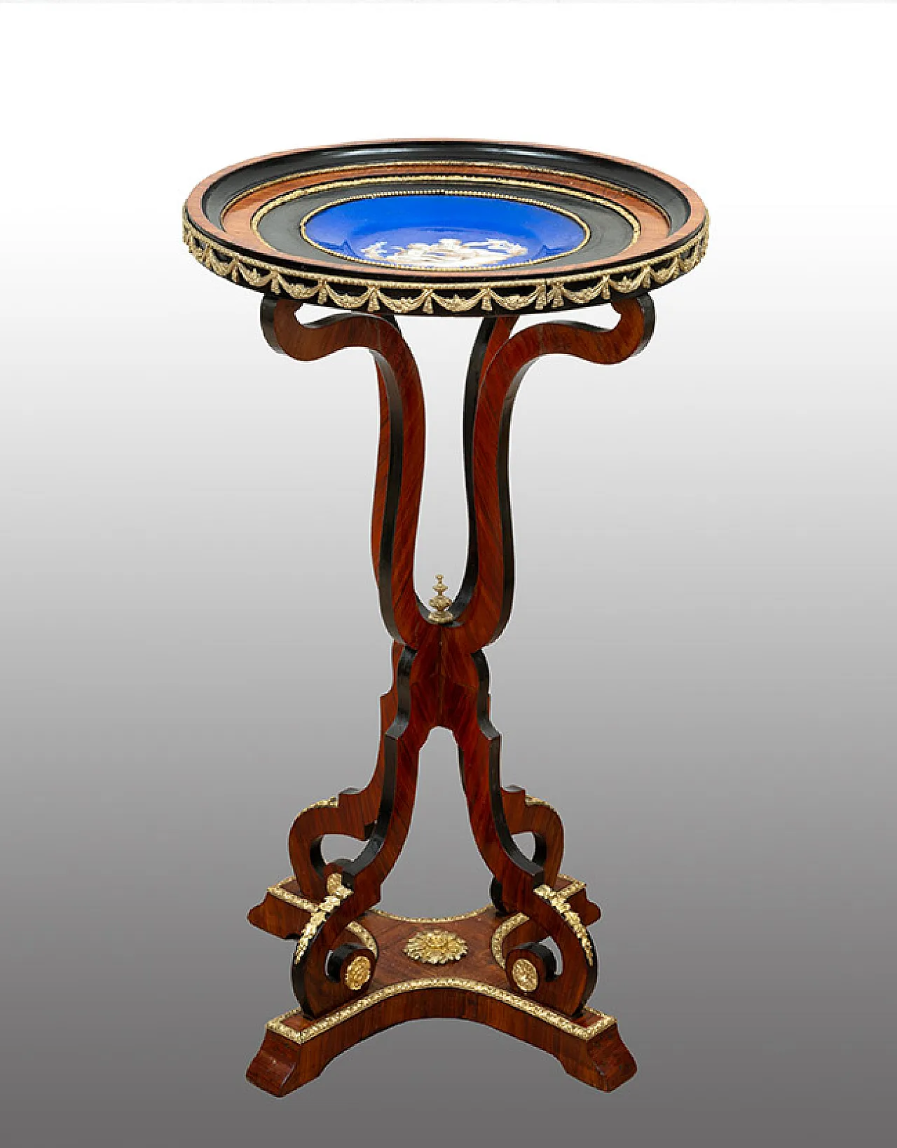 Table Napoleon III in precious exotic woods, 19th century 1
