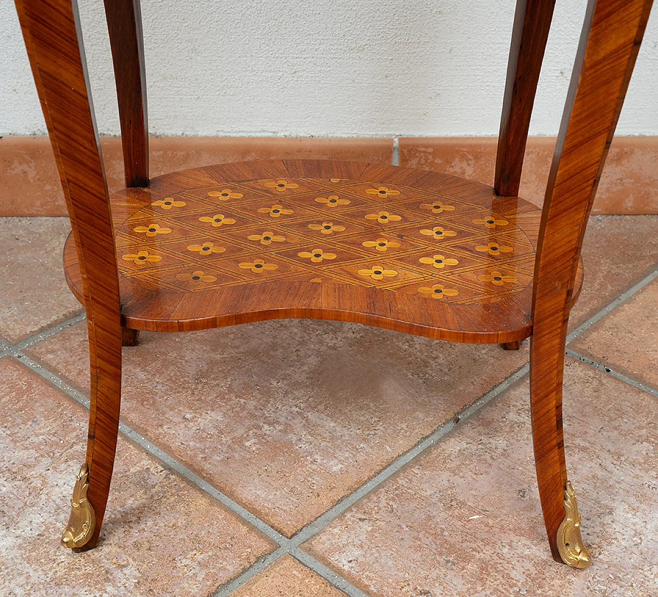 Pair of ancient egg bedside tables Napoleon III in exotic woods, 19th 4