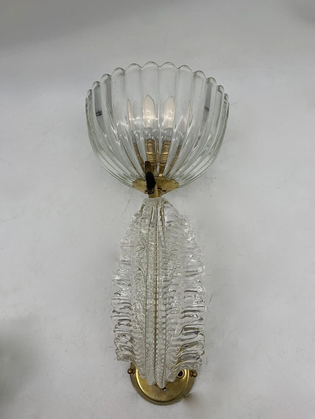 Coppia di appliques in vetro soffiato di Murano, fine '900 3