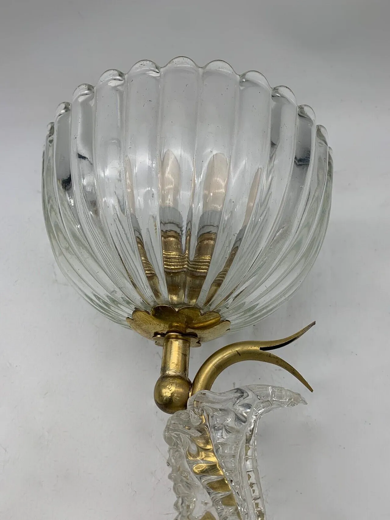 Coppia di appliques in vetro soffiato di Murano, fine '900 4