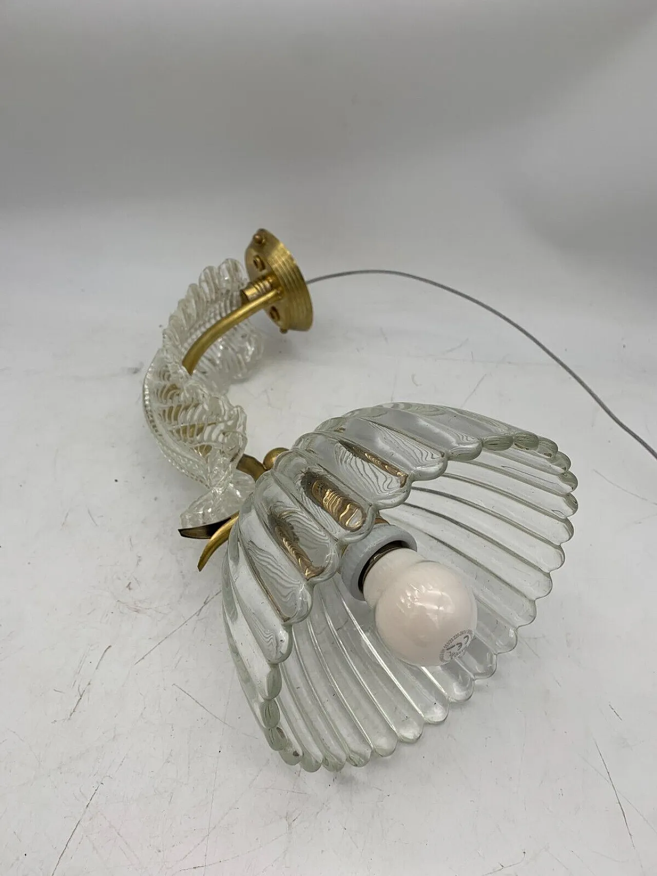 Coppia di appliques in vetro soffiato di Murano, fine '900 6