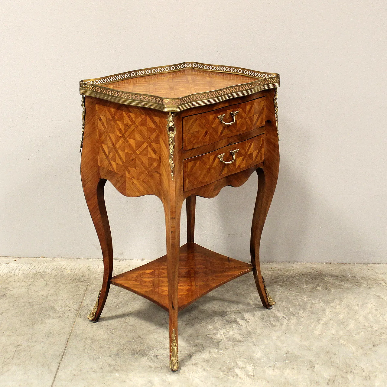 Bedside table inlaid Napoleon III, 19th century 3