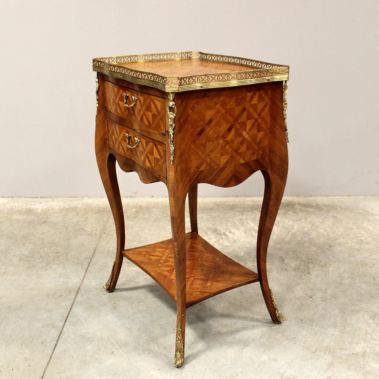 Bedside table inlaid Napoleon III, 19th century 4