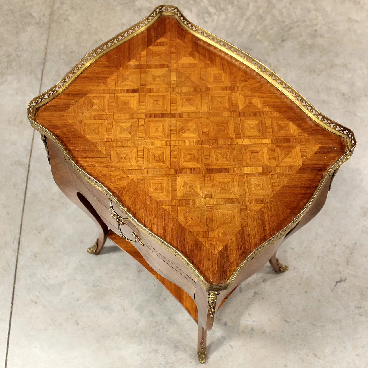 Bedside table inlaid Napoleon III, 19th century 7