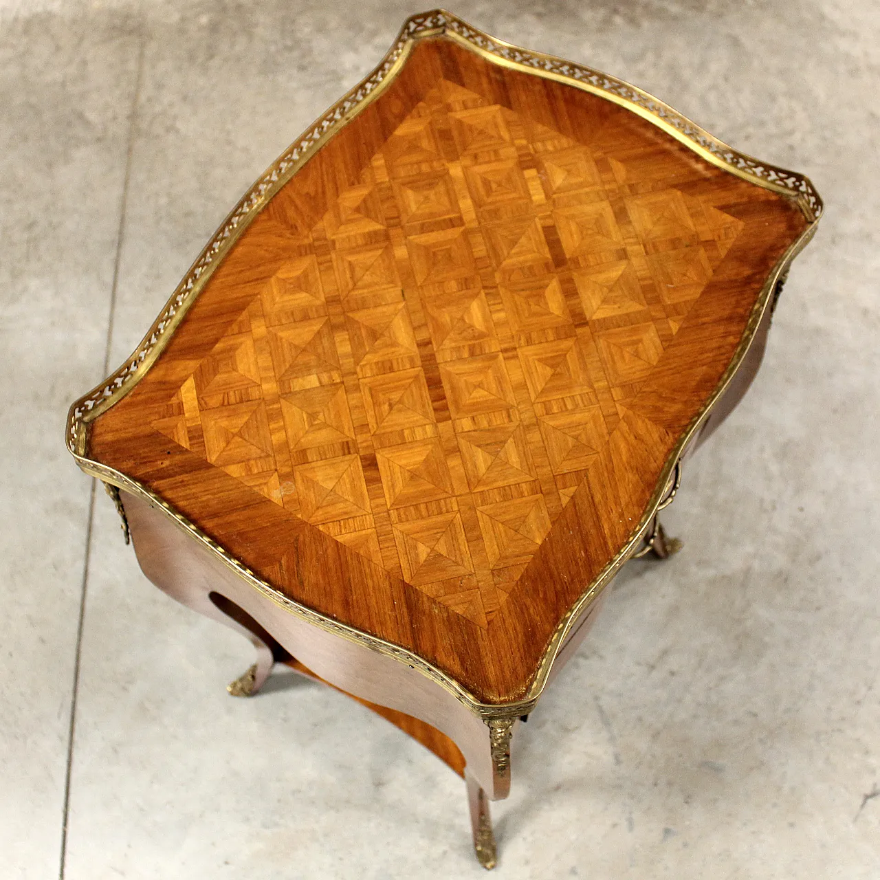 Bedside table inlaid Napoleon III, 19th century 8