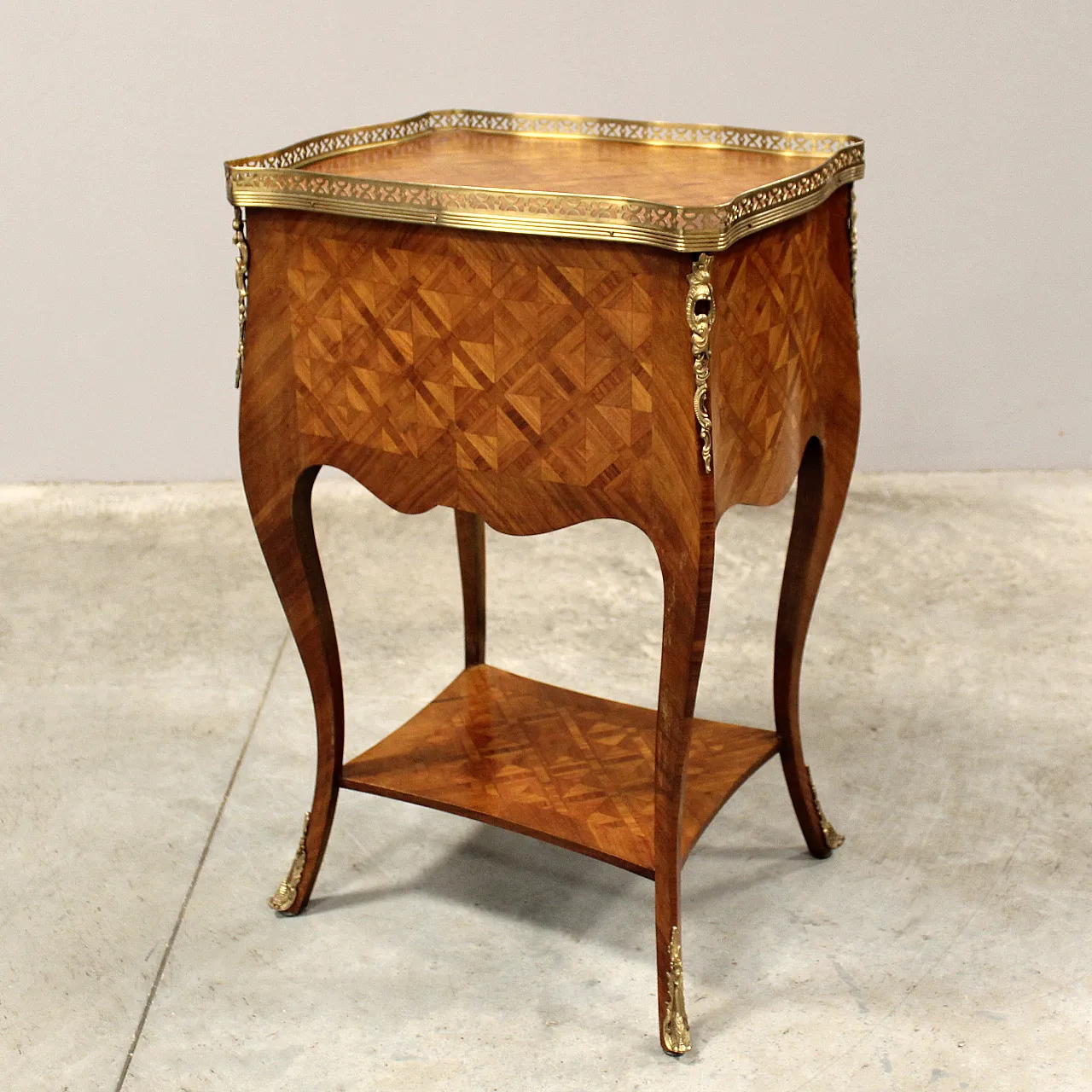 Bedside table inlaid Napoleon III, 19th century 11