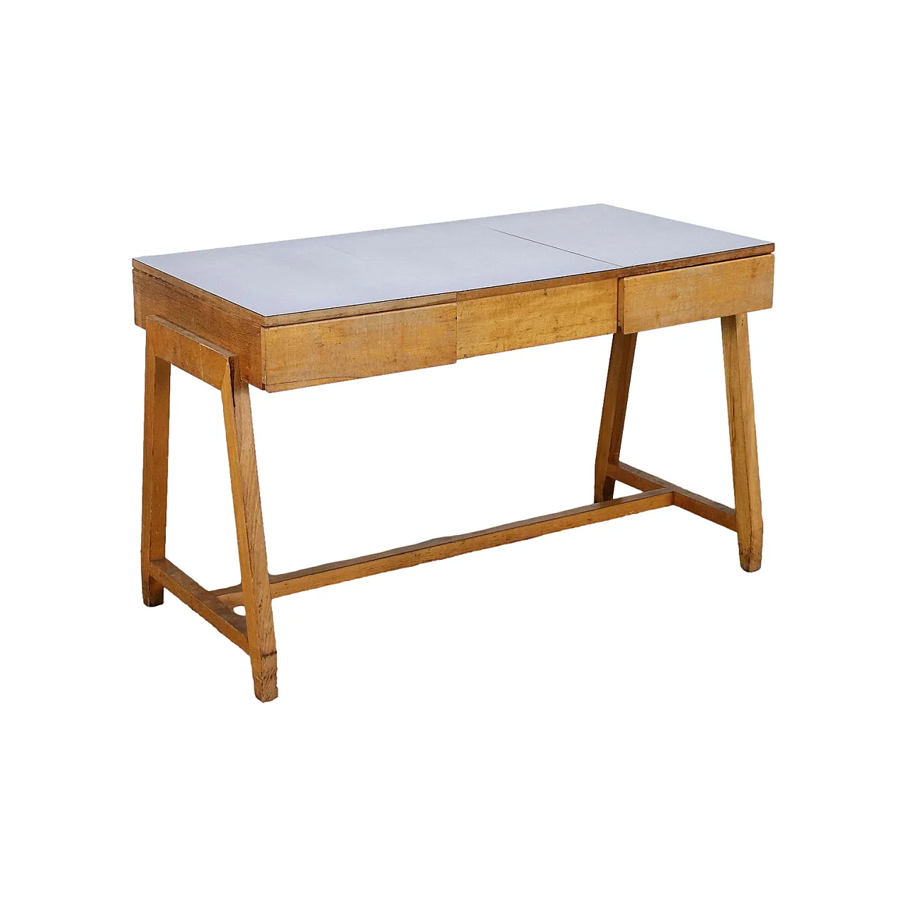 Oak vanity table with formica top, 1950s 1