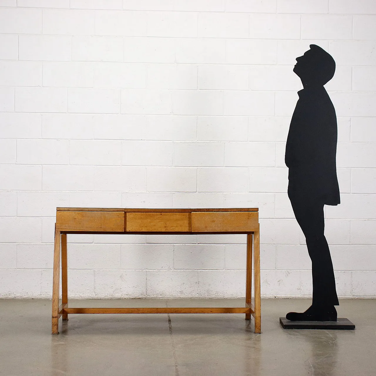 Oak vanity table with formica top, 1950s 2