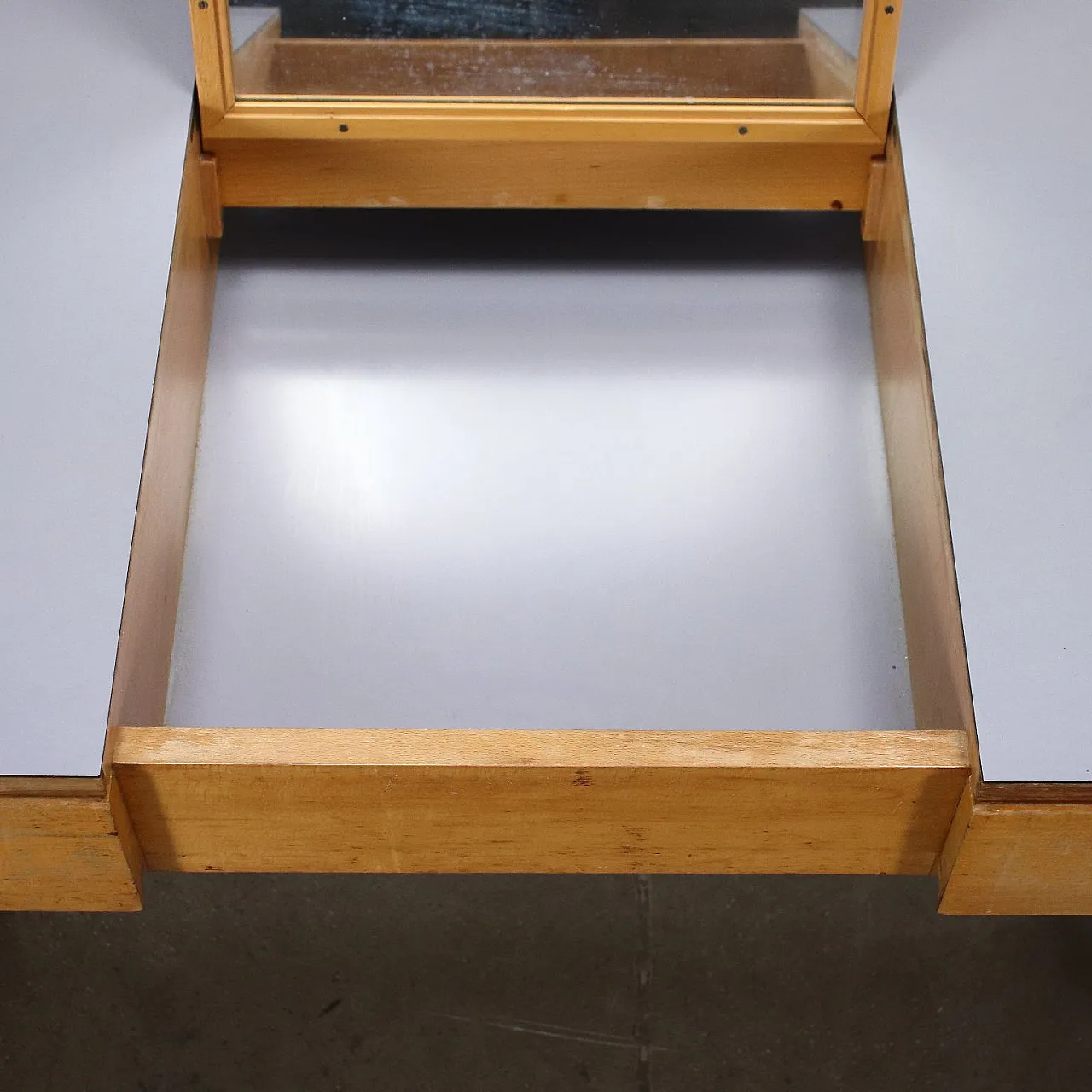 Oak vanity table with formica top, 1950s 4