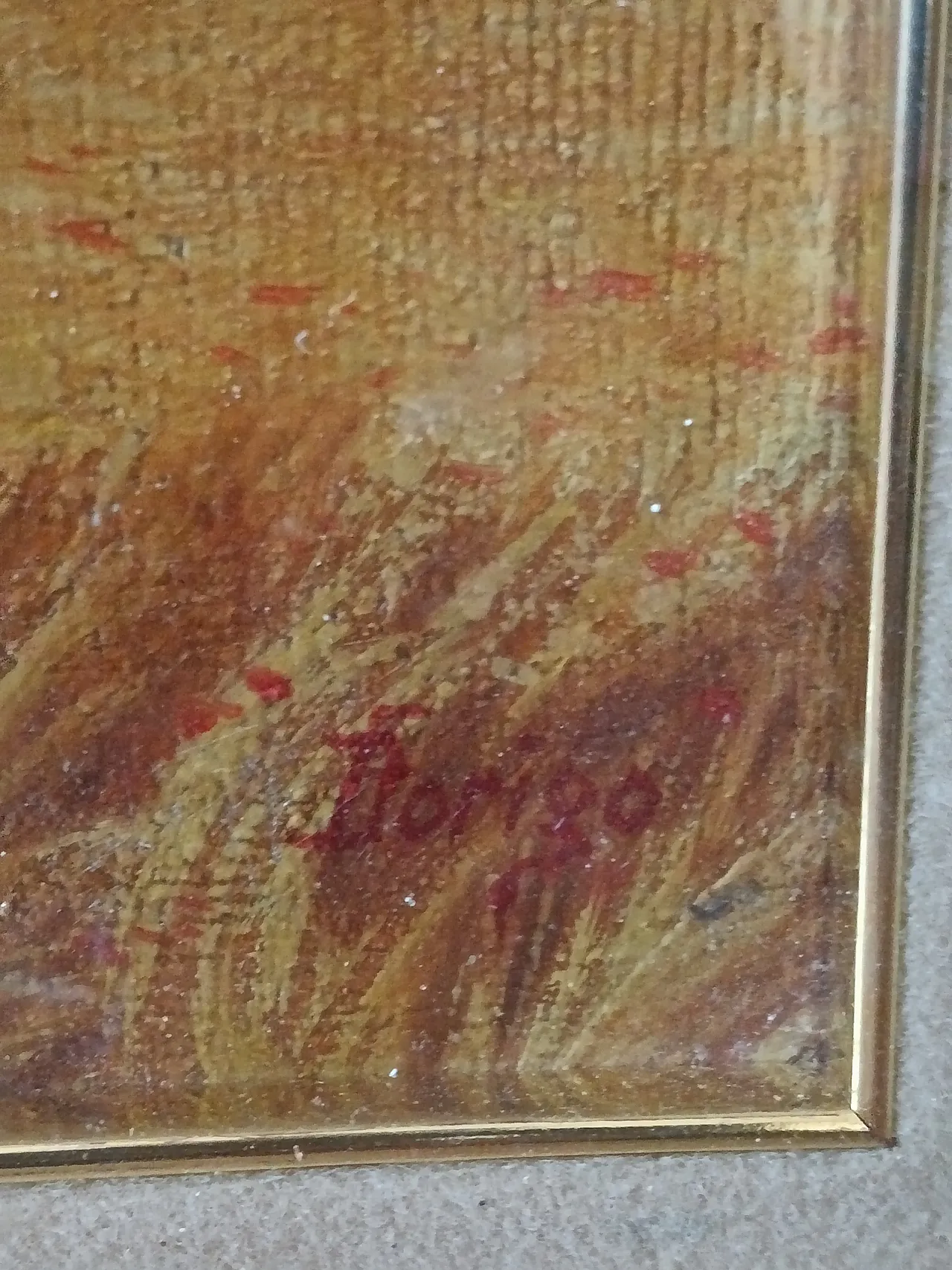 Dorigo, The Harvest, oil on wood painting signed, 20th century 3