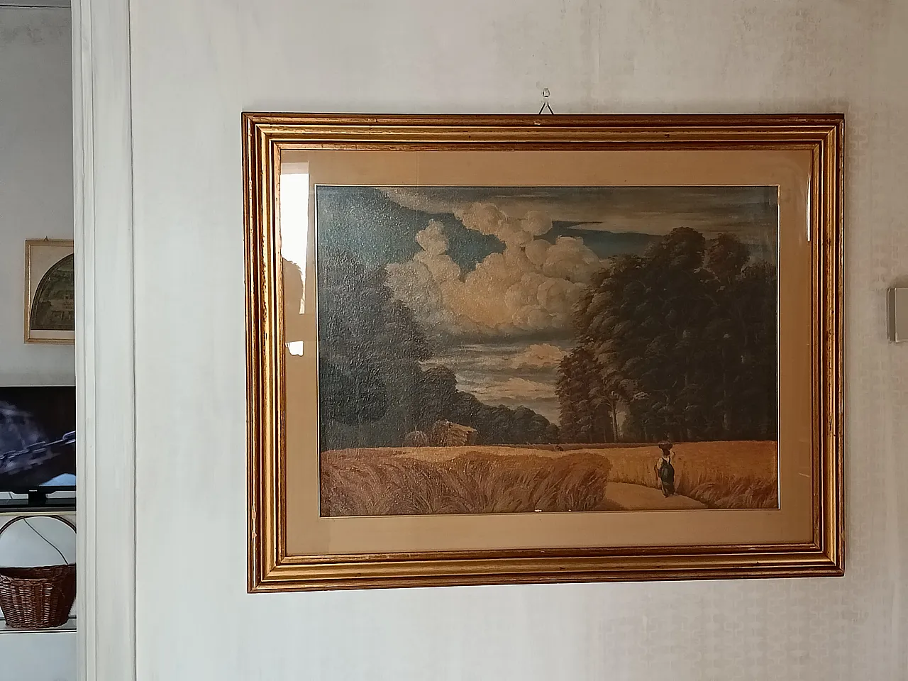 Dorigo, The Harvest, oil on wood painting signed, 20th century 6