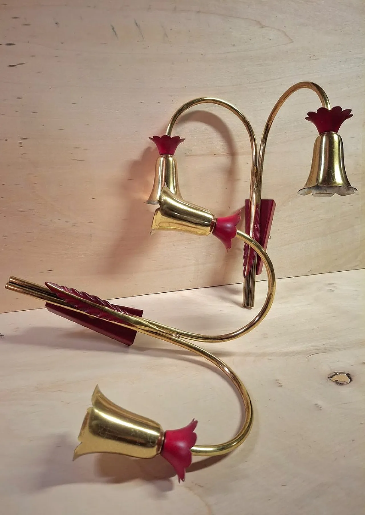 Pair of Wall Lights, 1950s 3