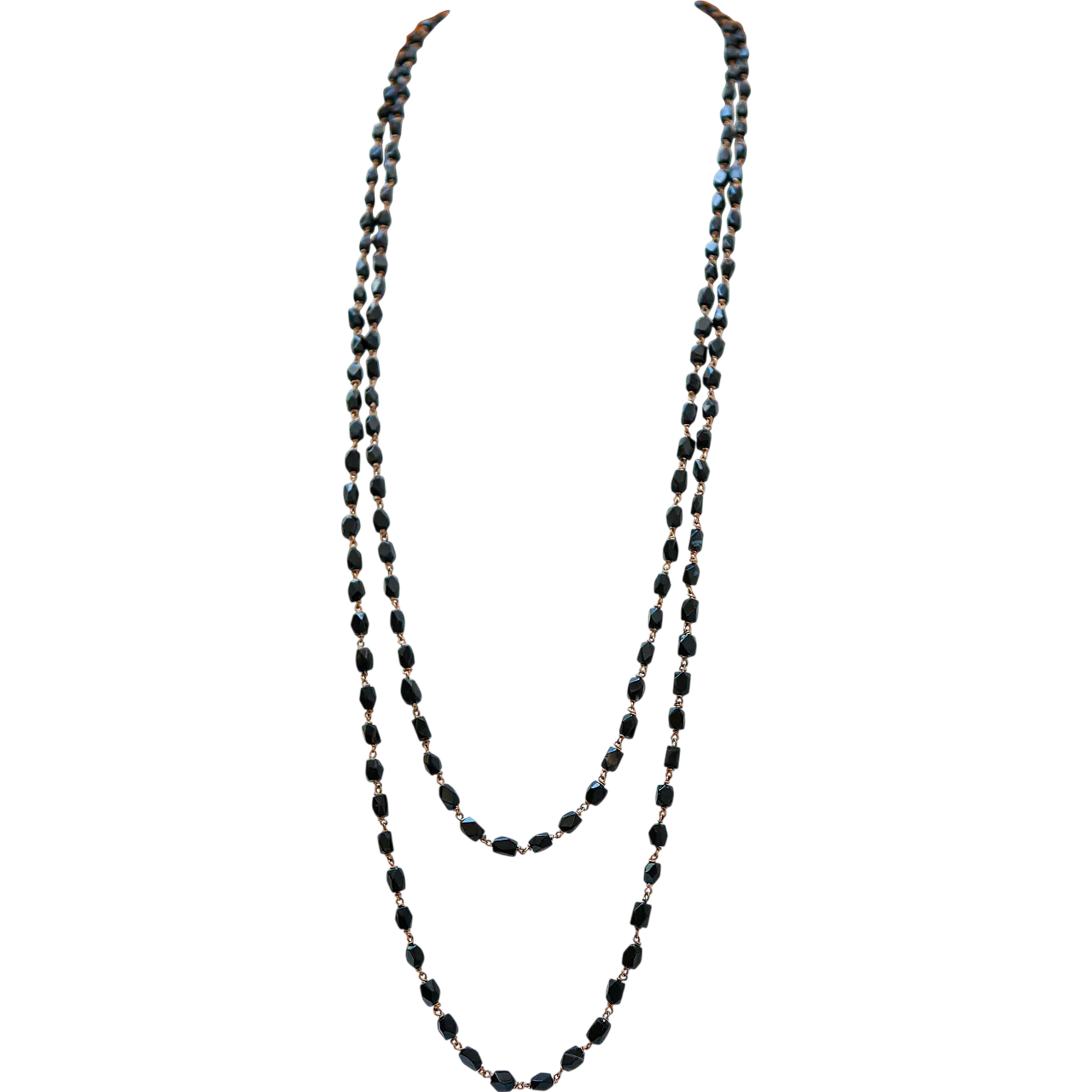 Black agate necklace, 1950s 6