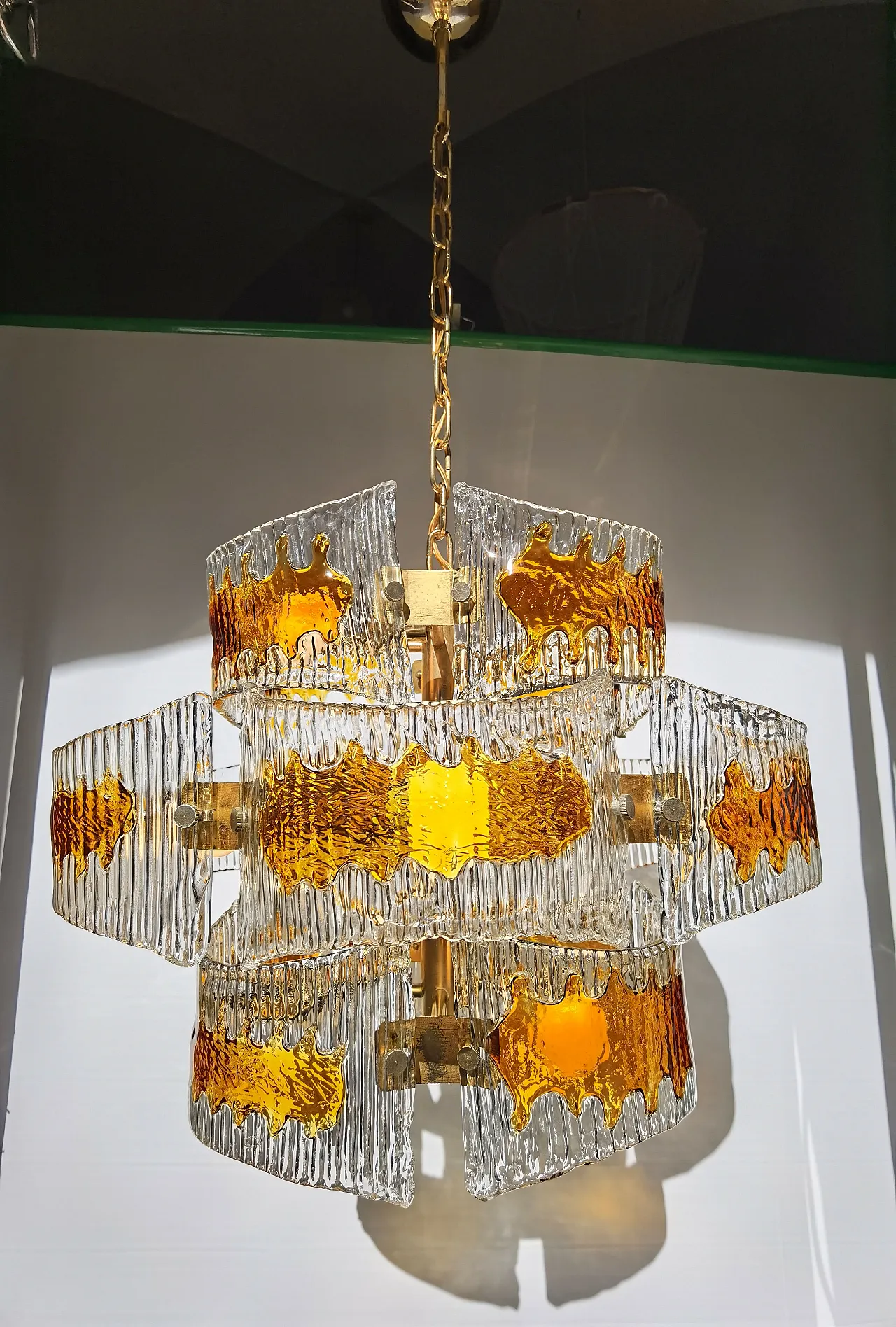 Coloured Murano glass chandelier, 1970s 3