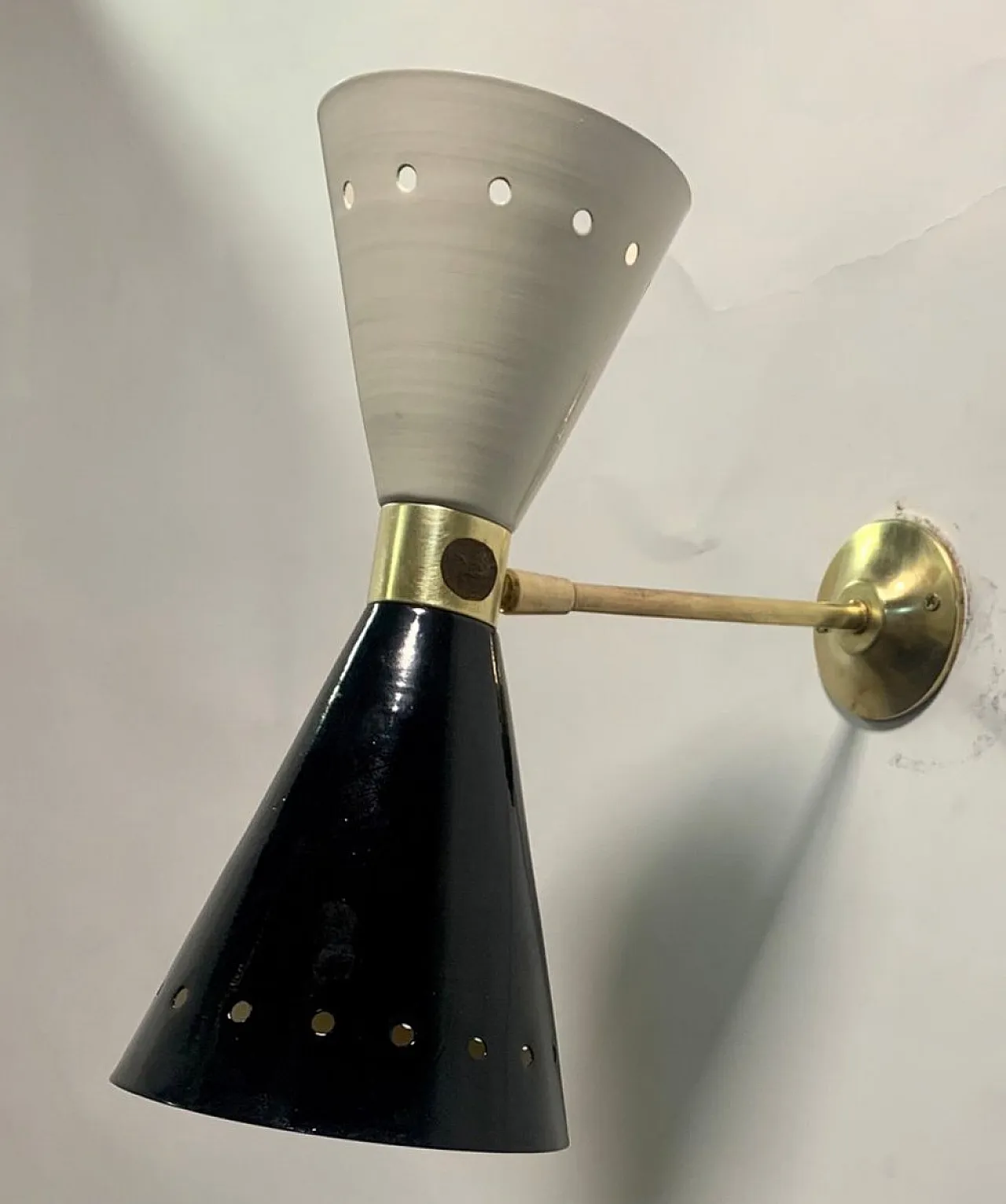 Diablo Model Brass Sconce, 1950s 1