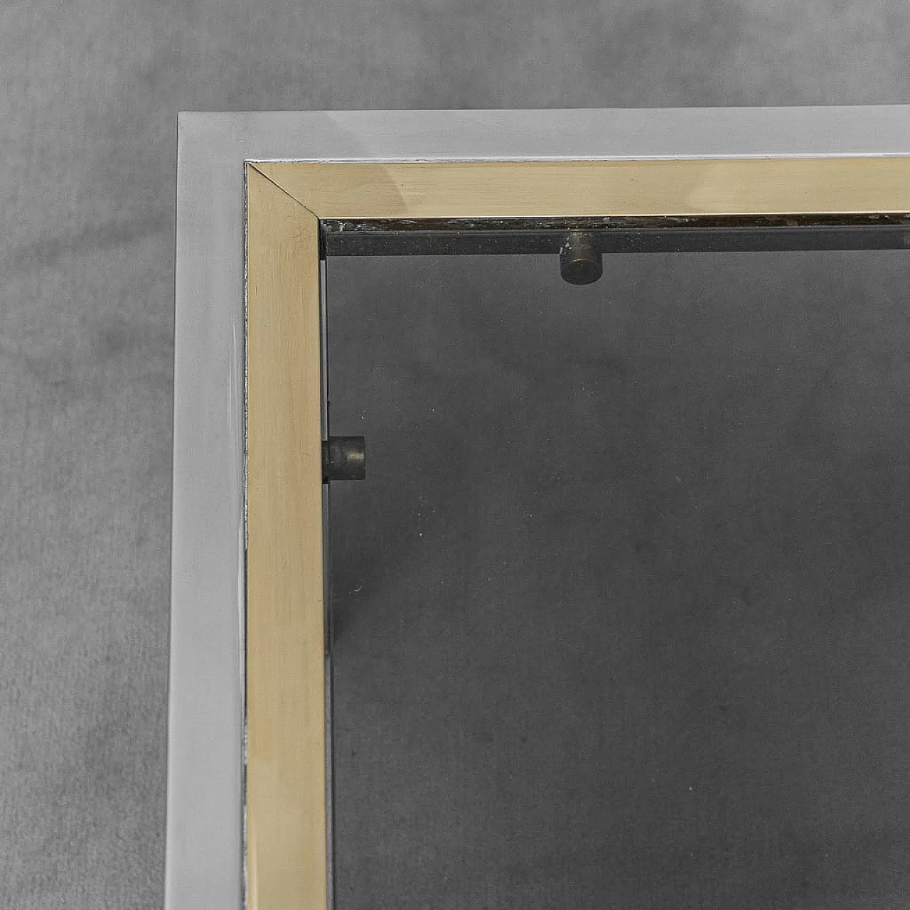 Metal and brass coffee table, 70s 4