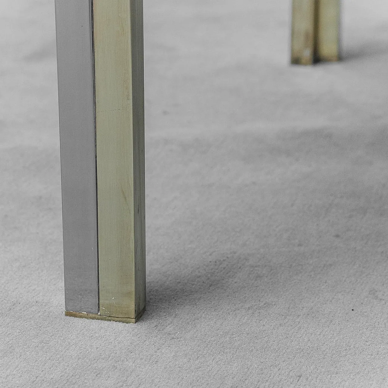 Metal and brass coffee table, 70s 5