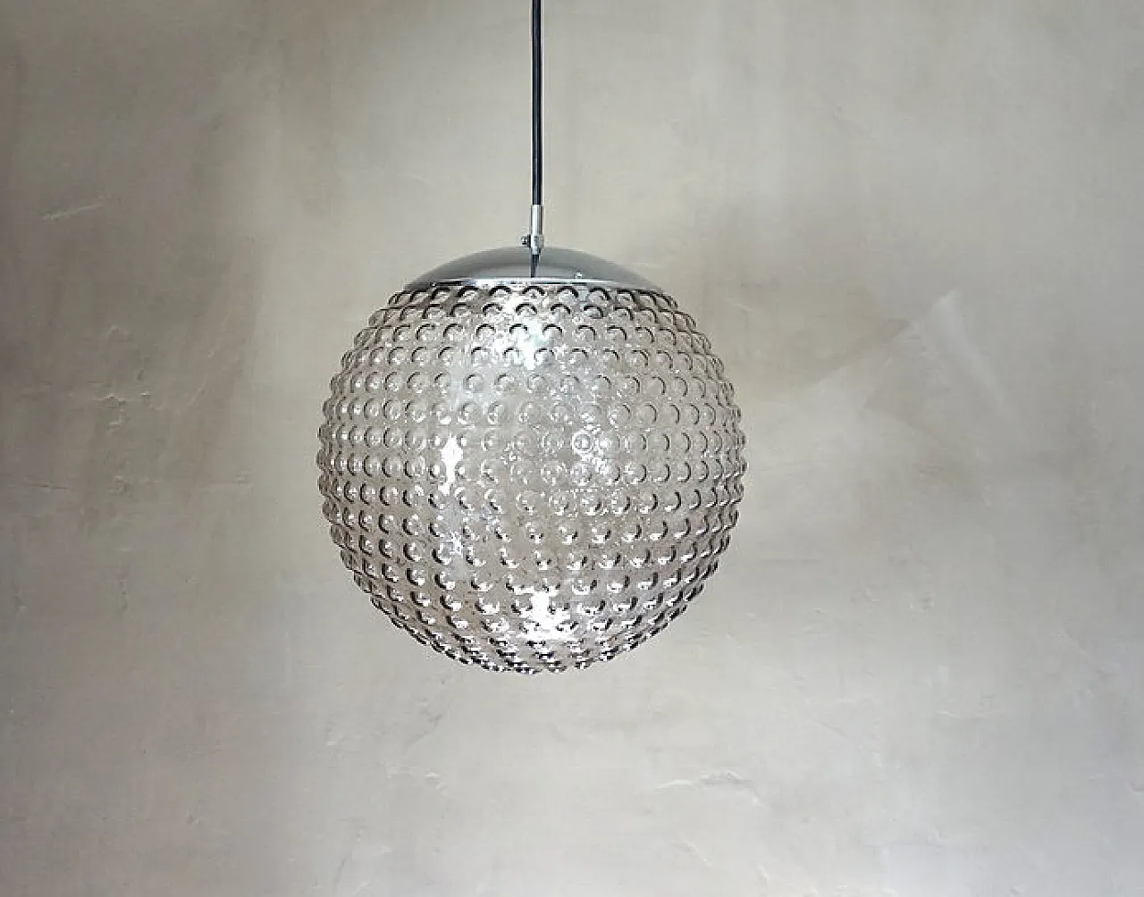 Lampada a sospensione Staff Bubble di Rolf Krüger, anni '70 1