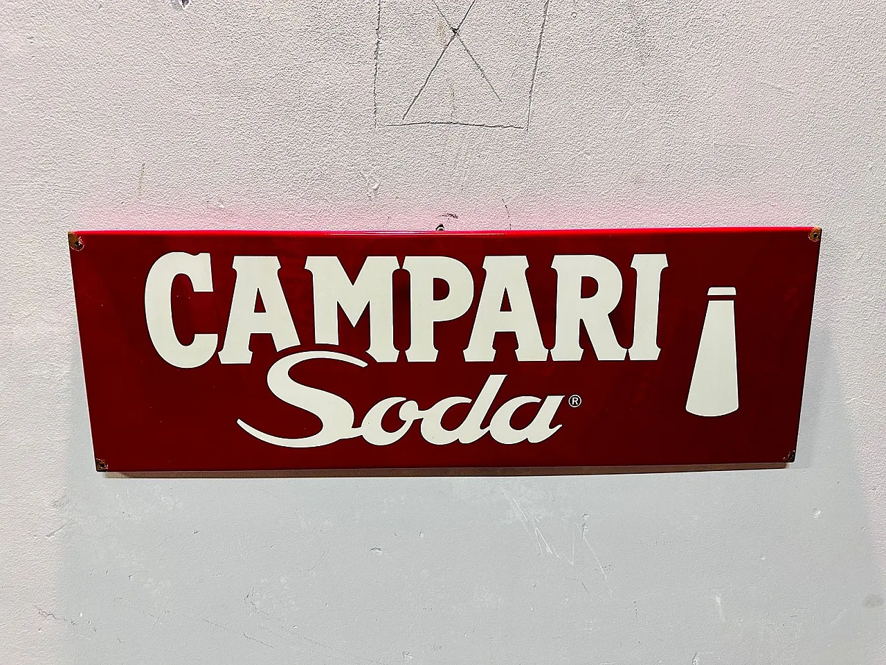 Cartello Campari Soda in ferro, anni '50 2