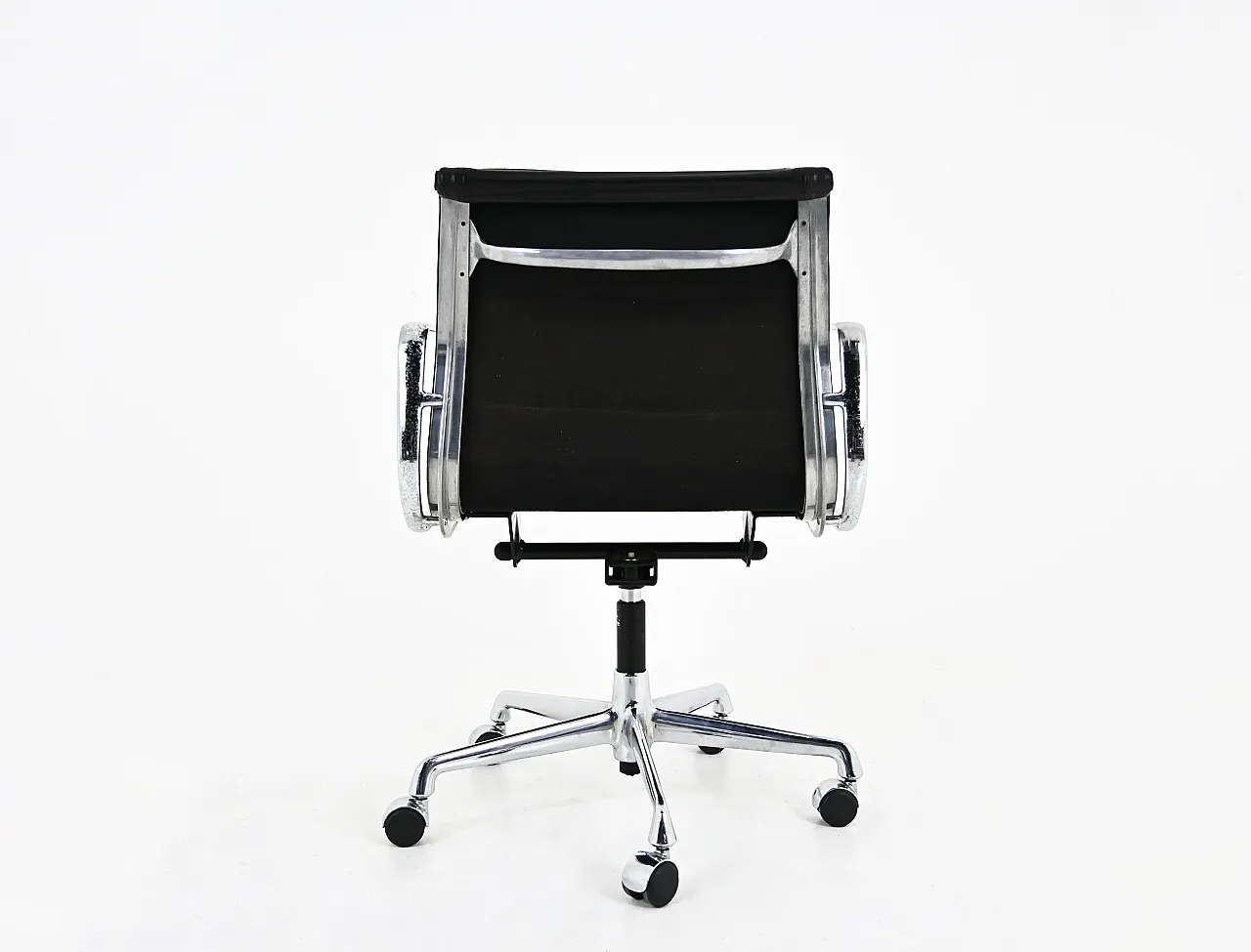 Black Leather Soft Pad Chair by Charles & Ray Eames for Vitra, 1970s 5